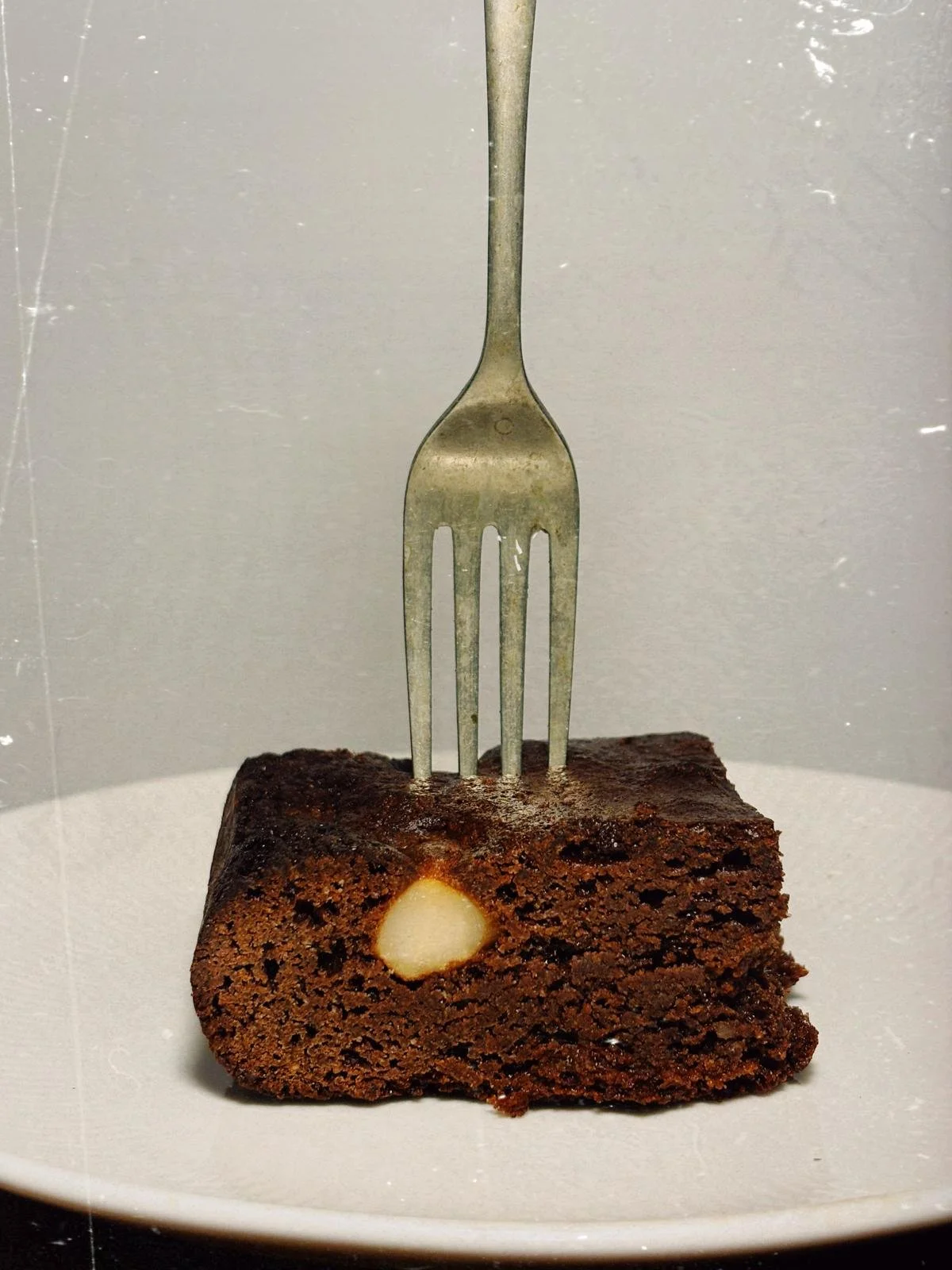 Chocolate brownie (gf) with ice cream