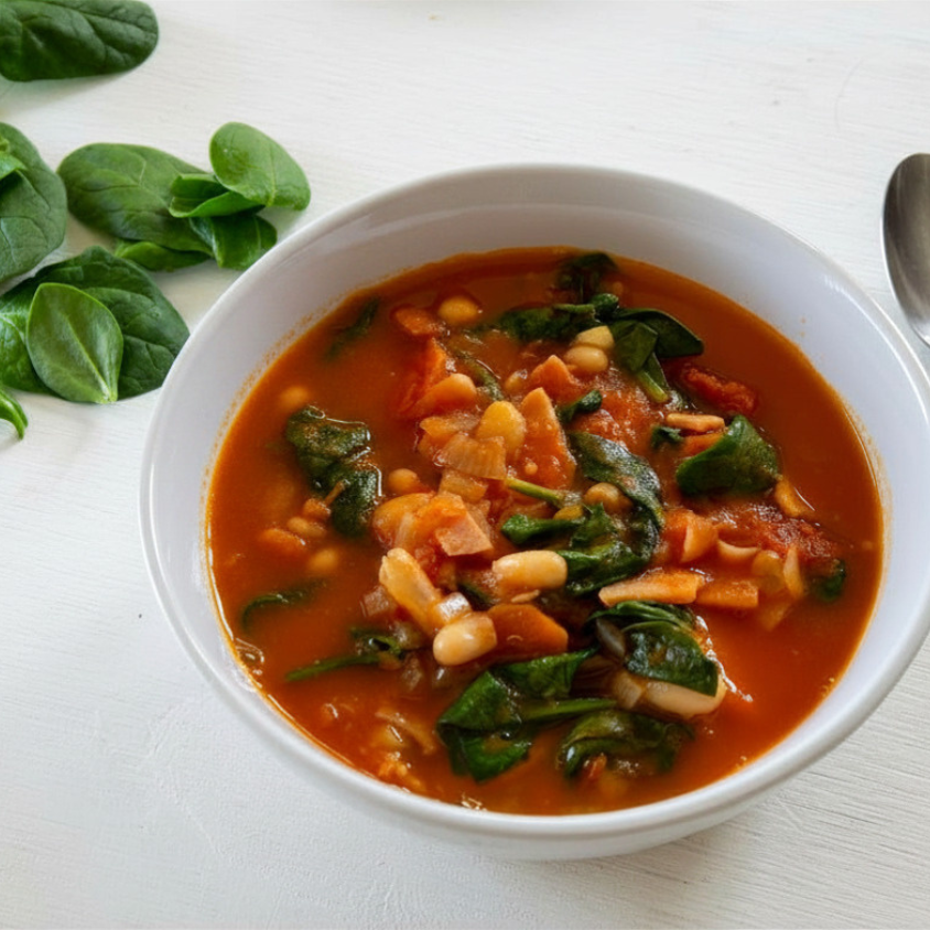 Tuscan white bean, rosemary and tomato bake