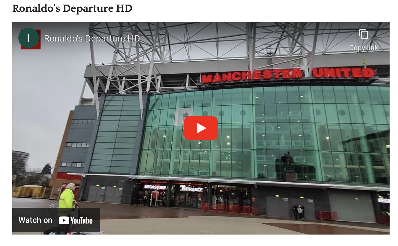 Multimedia Project: Ronaldo's Departure from Manchester United 