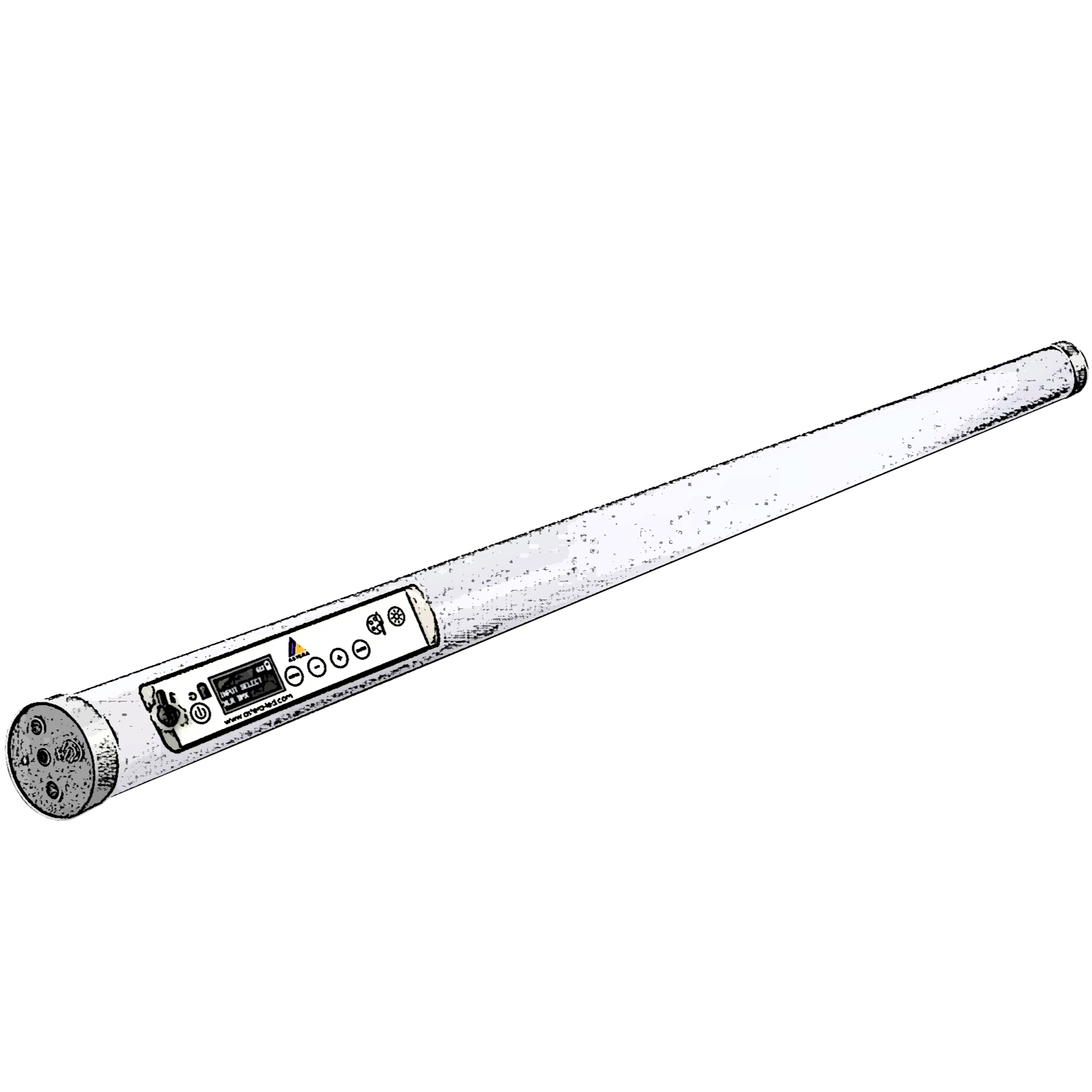 LED-Lichtleiste mit Steuerung und Anschlüssen