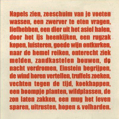 NEW YEAR WISH • TEXT FRED VERMEULEN