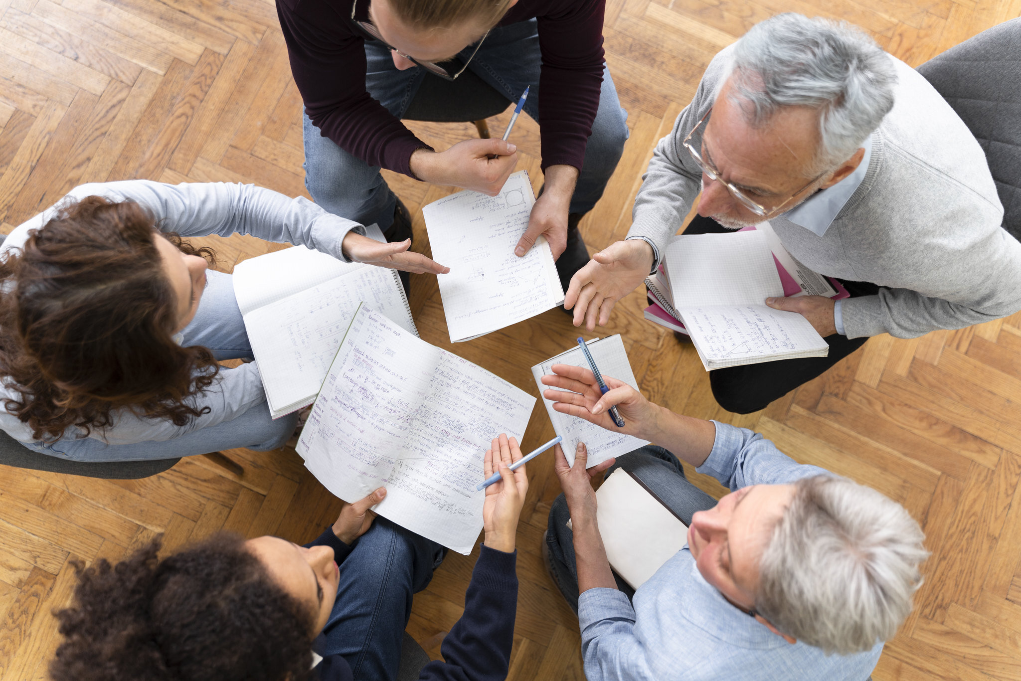 close-up-people-learning-together