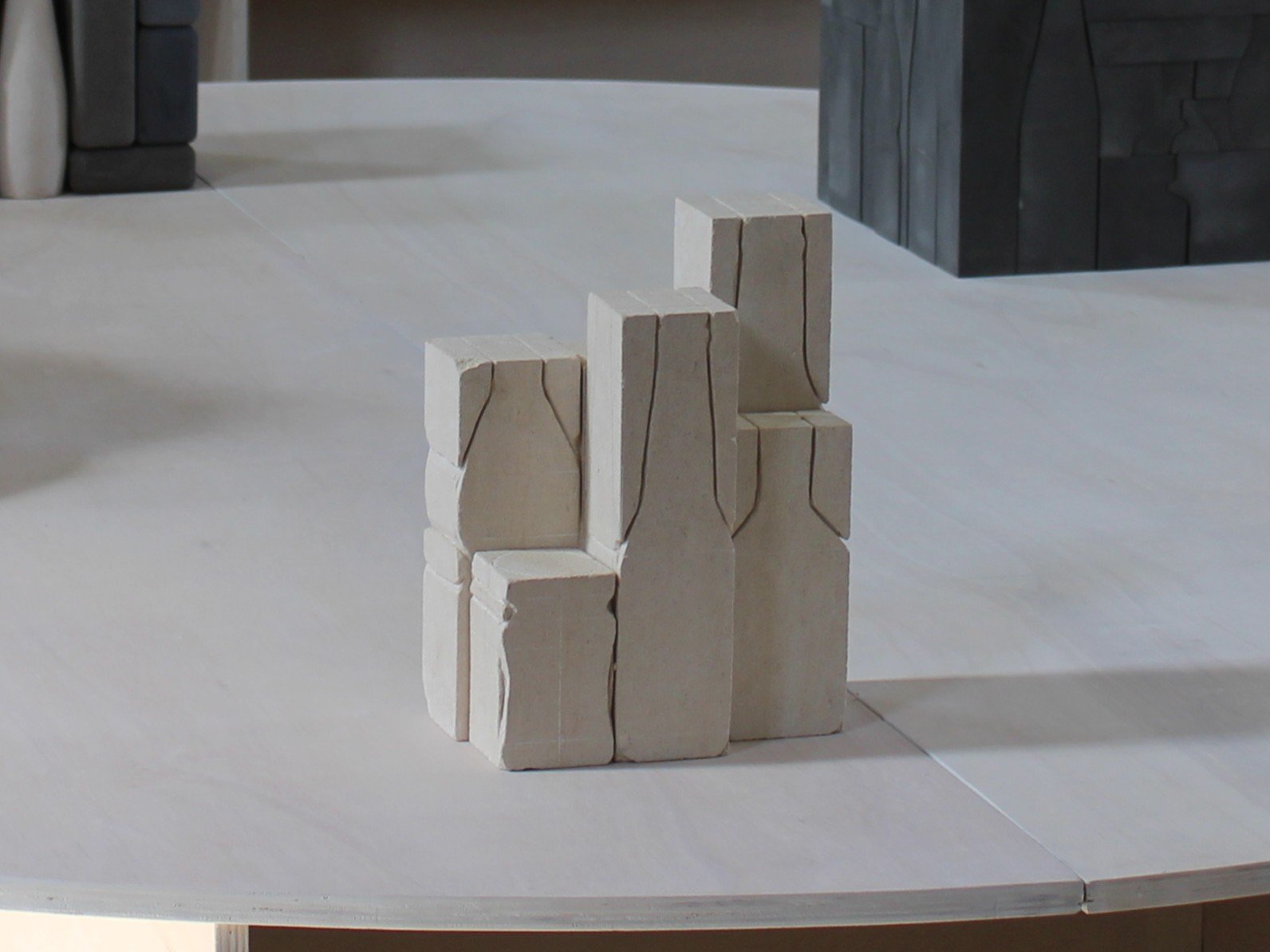 Still life, 2024, carved block Lavoux limestone, 28 x 21 x 13 cm.
