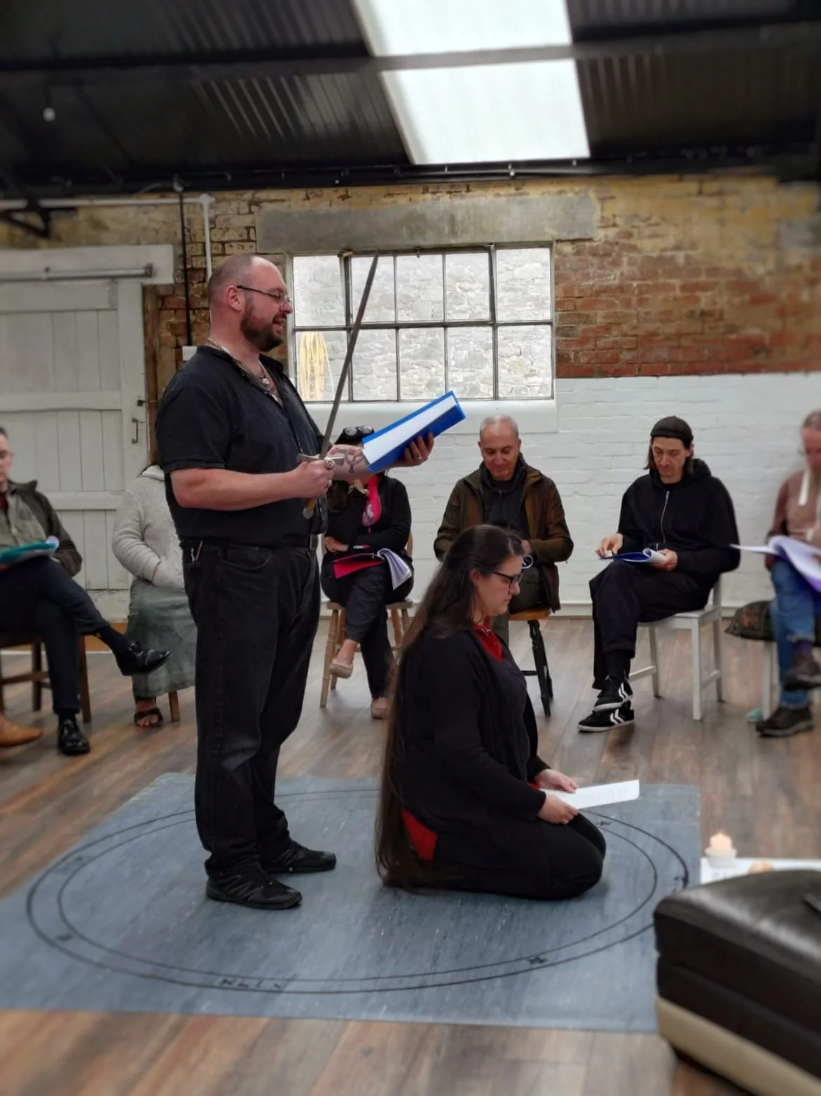 Taking part in the ritual demonstration to complete the Grimoire Masterclass with David Rankine