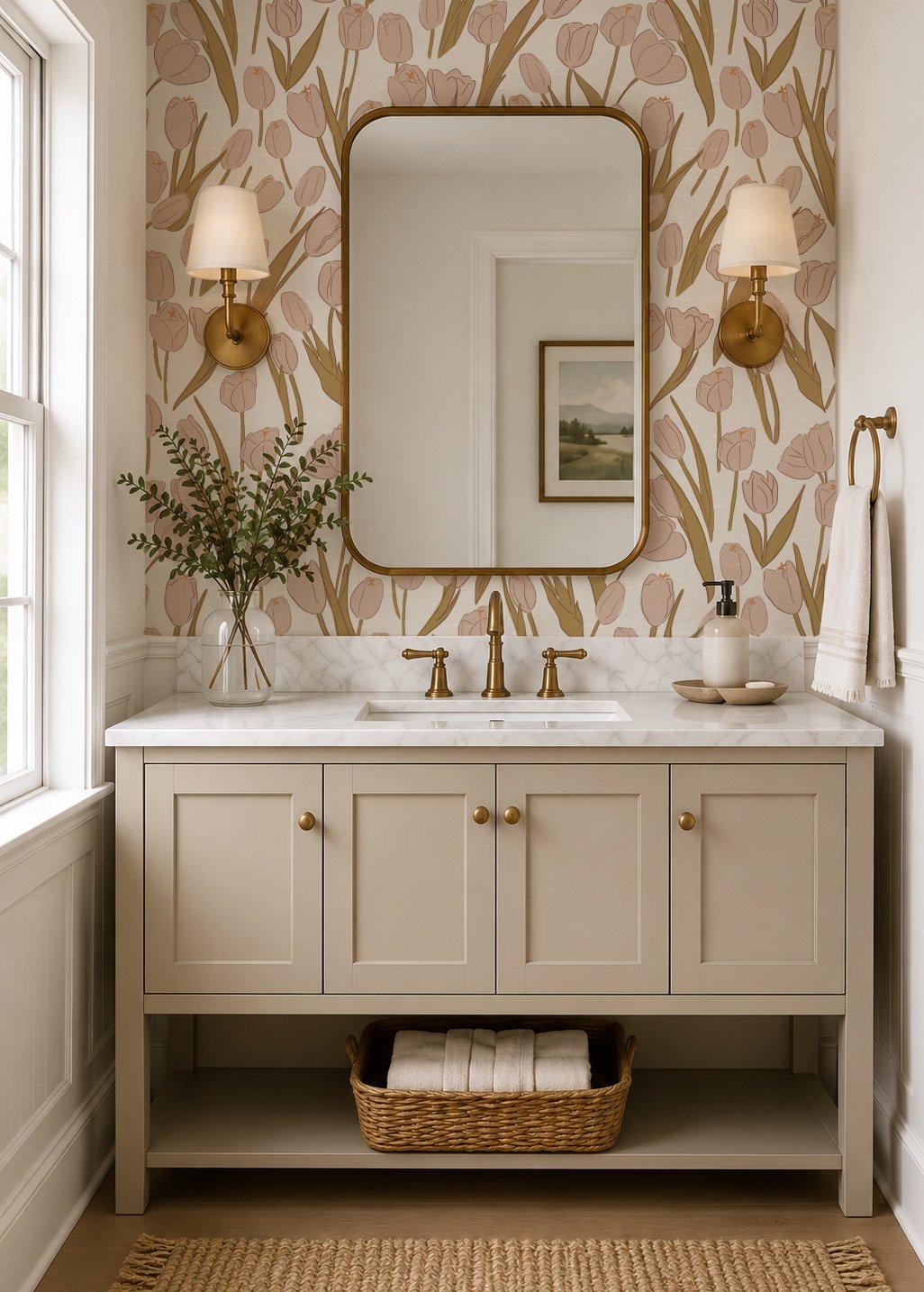 Blooming Powder Room 