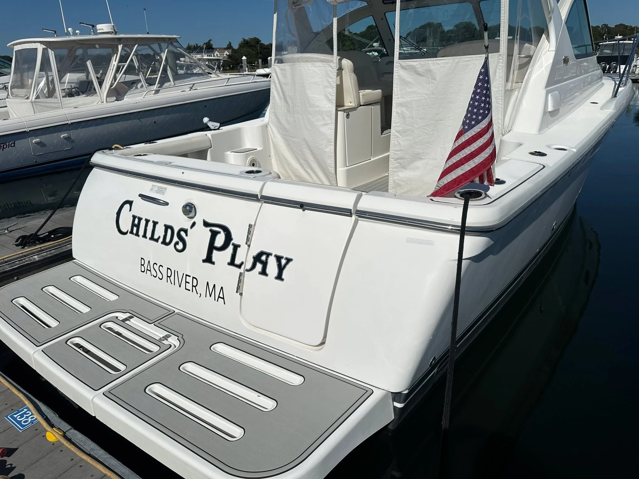 Who needs summer when you can bring the October heat!  Level up for this Tiara!  Titanium on Black. #bassrivermarina #marinemat