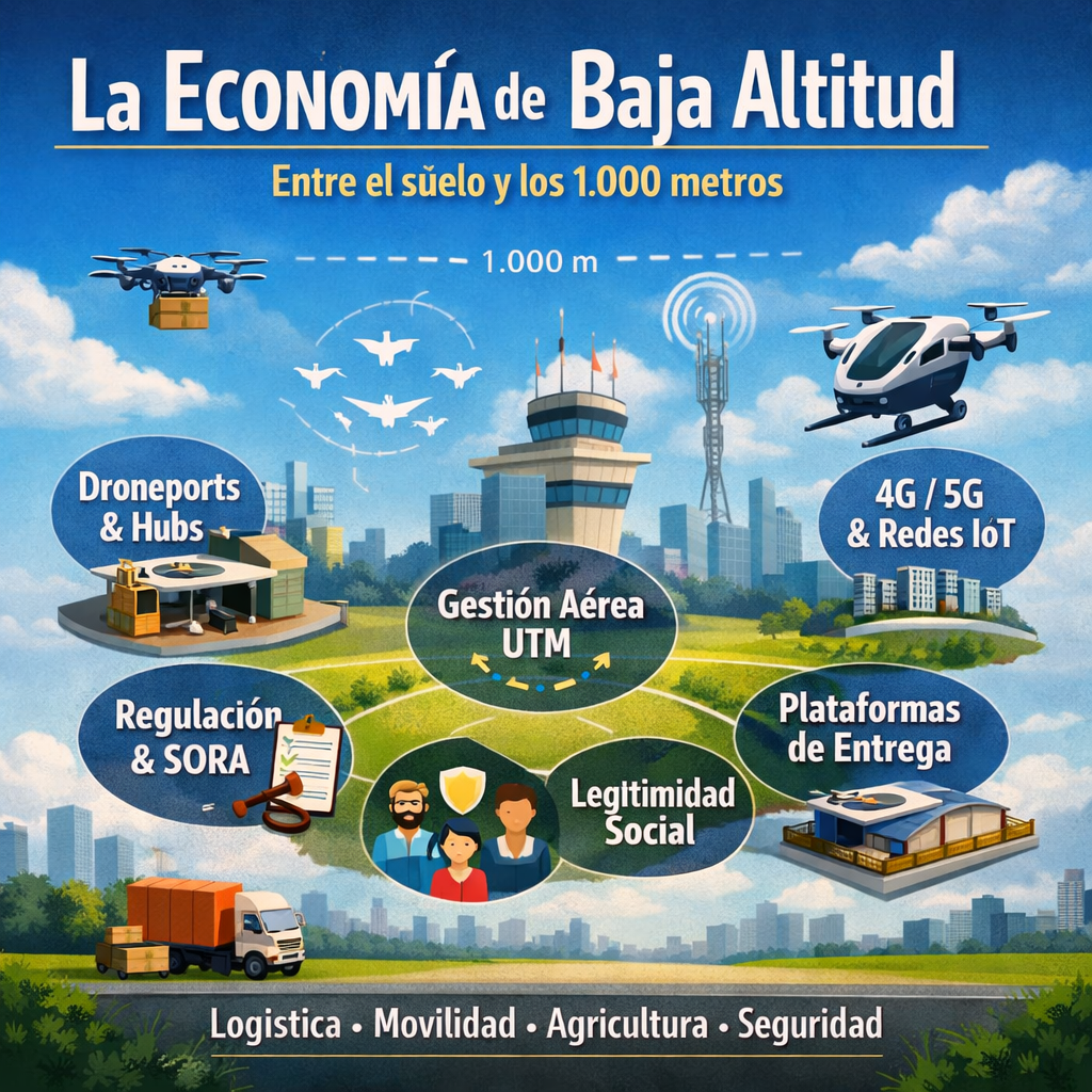 La Economía de Baja Altitud: por qué el futuro del drone delivery no depende del drone