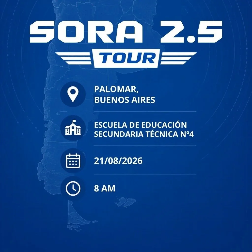 Comenzó el SORA TOUR: llevamos SORA 2.5 a más de 40 estudiantes en Palomar