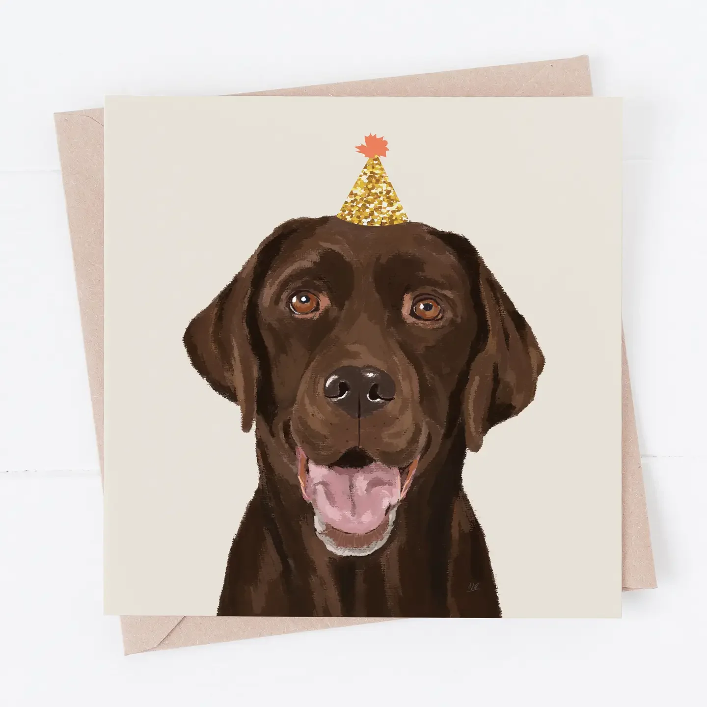 Chocolate Labrador Greeting Card – By Richarts Designs
