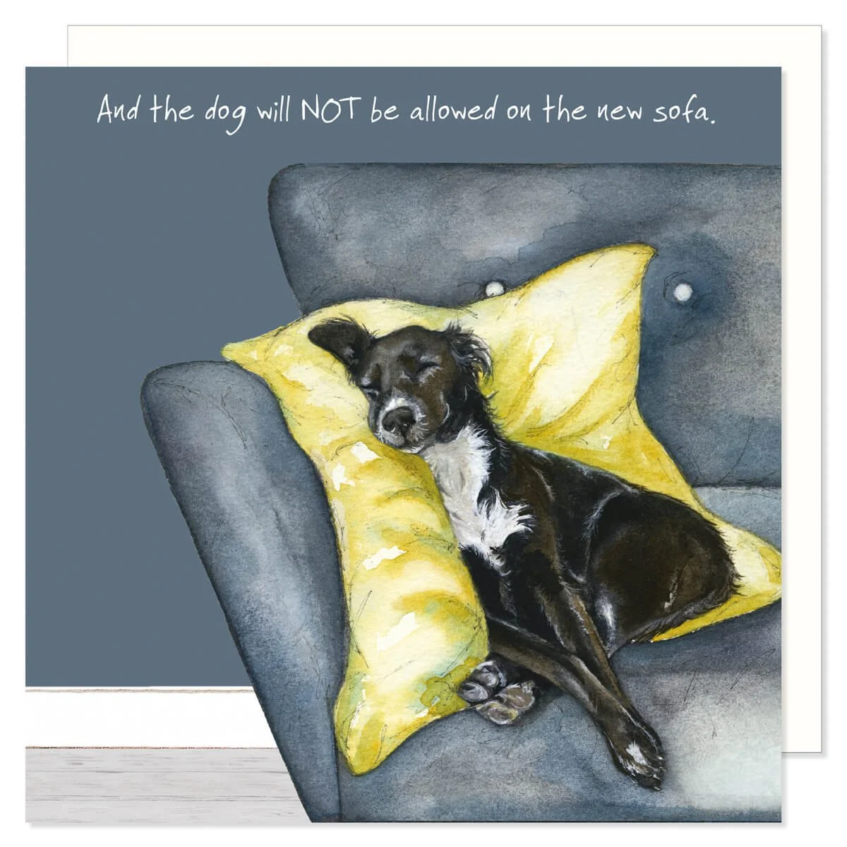 Rescue Dog Greeting Card – Not on the Sofa