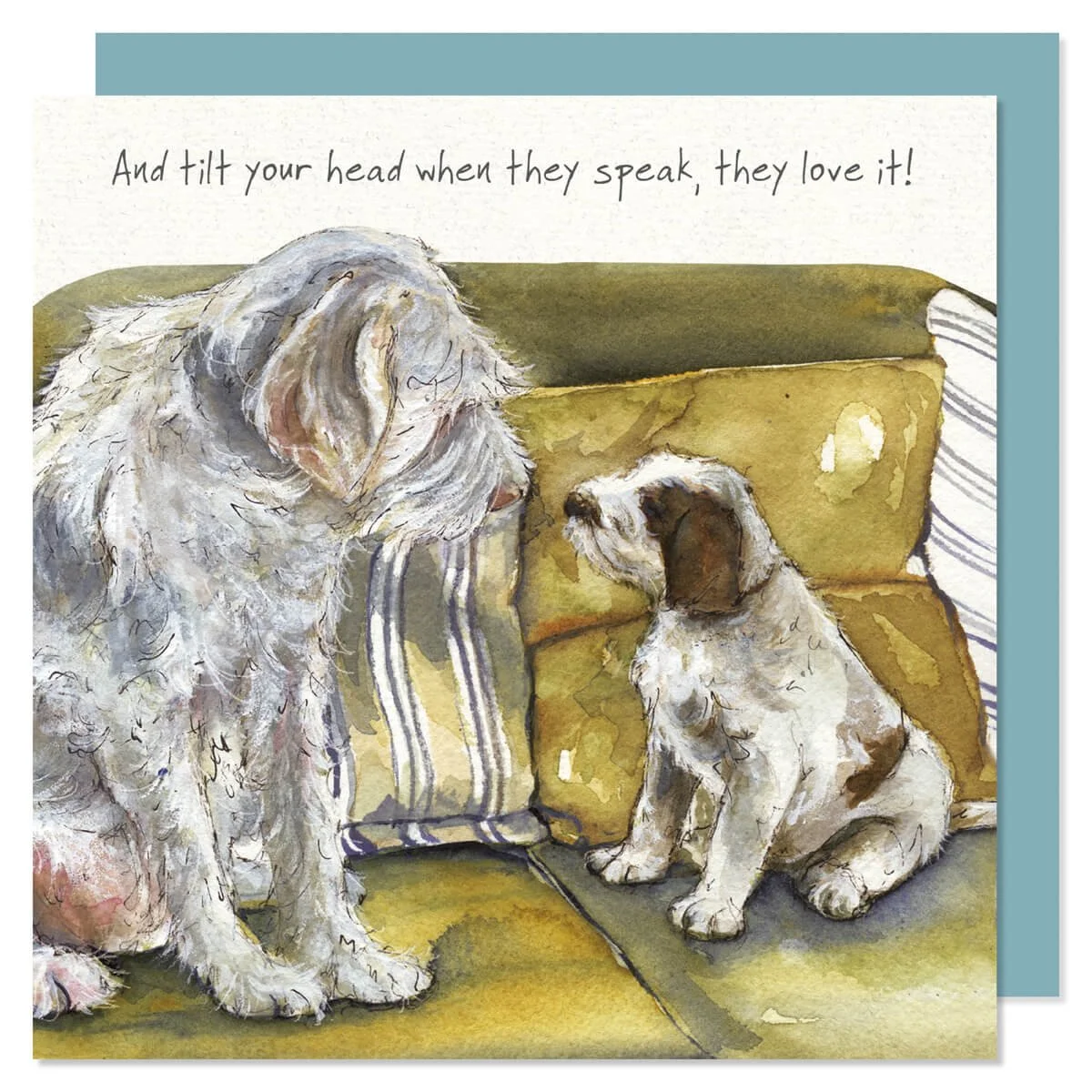 talian Spinoni “Tilt Your Head” Greeting Card – Anna Danielle | The Little Dog Laughed