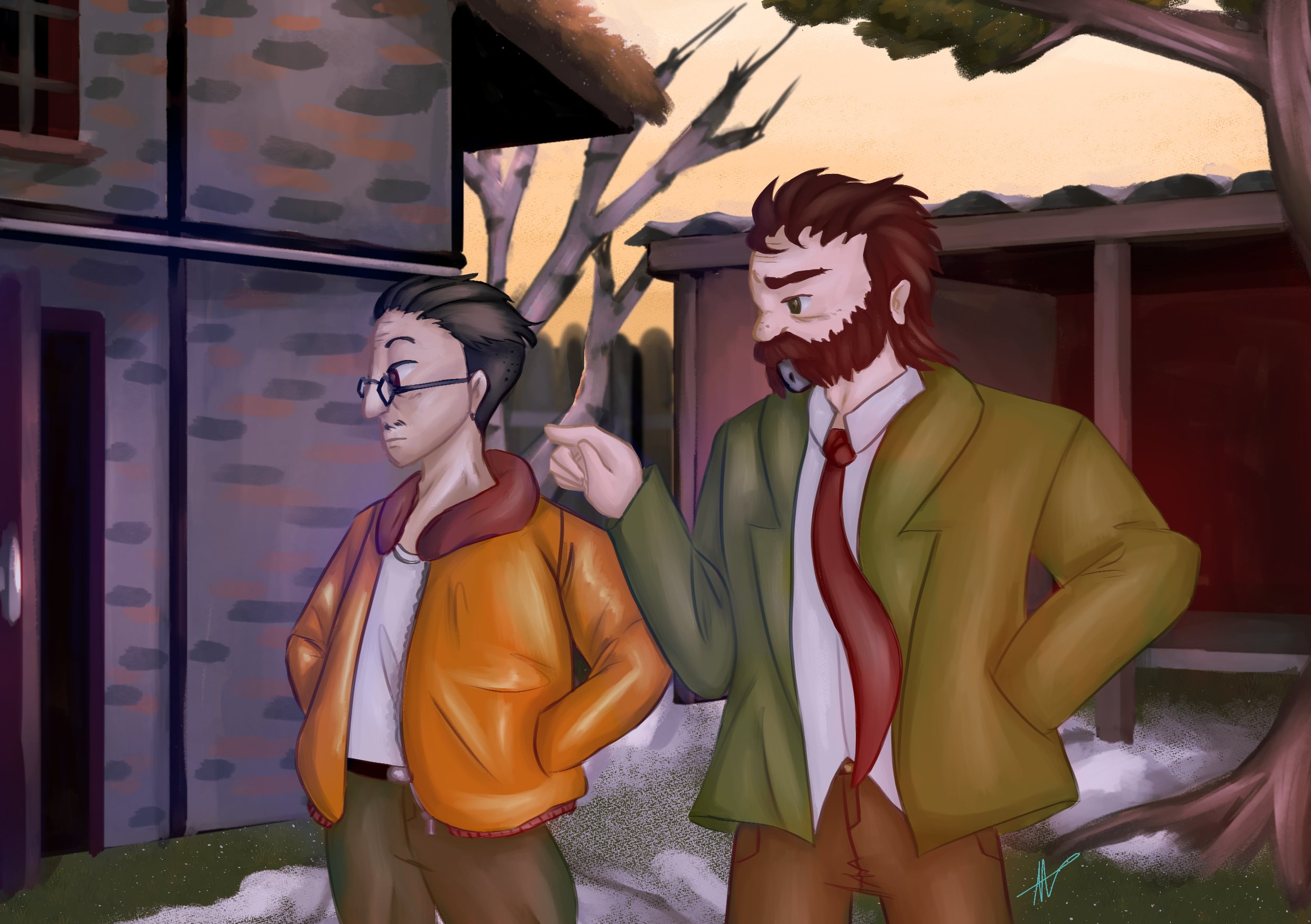 (2024) fan art of the game Disco Elysium. The game belongs to ZA/UM.