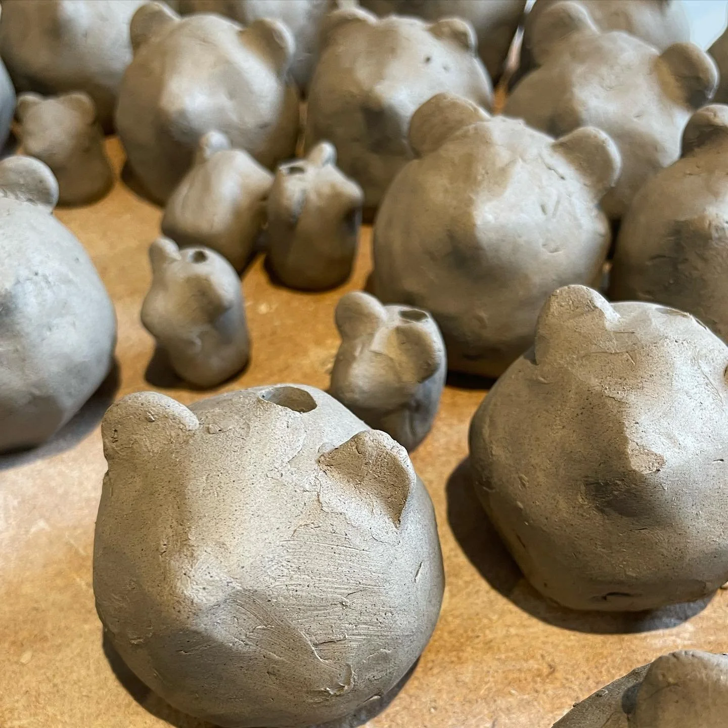Bears in progress. 
.
.
.
.
.
#clay #ceramics #pottery #handmade #flowers #spring #grey