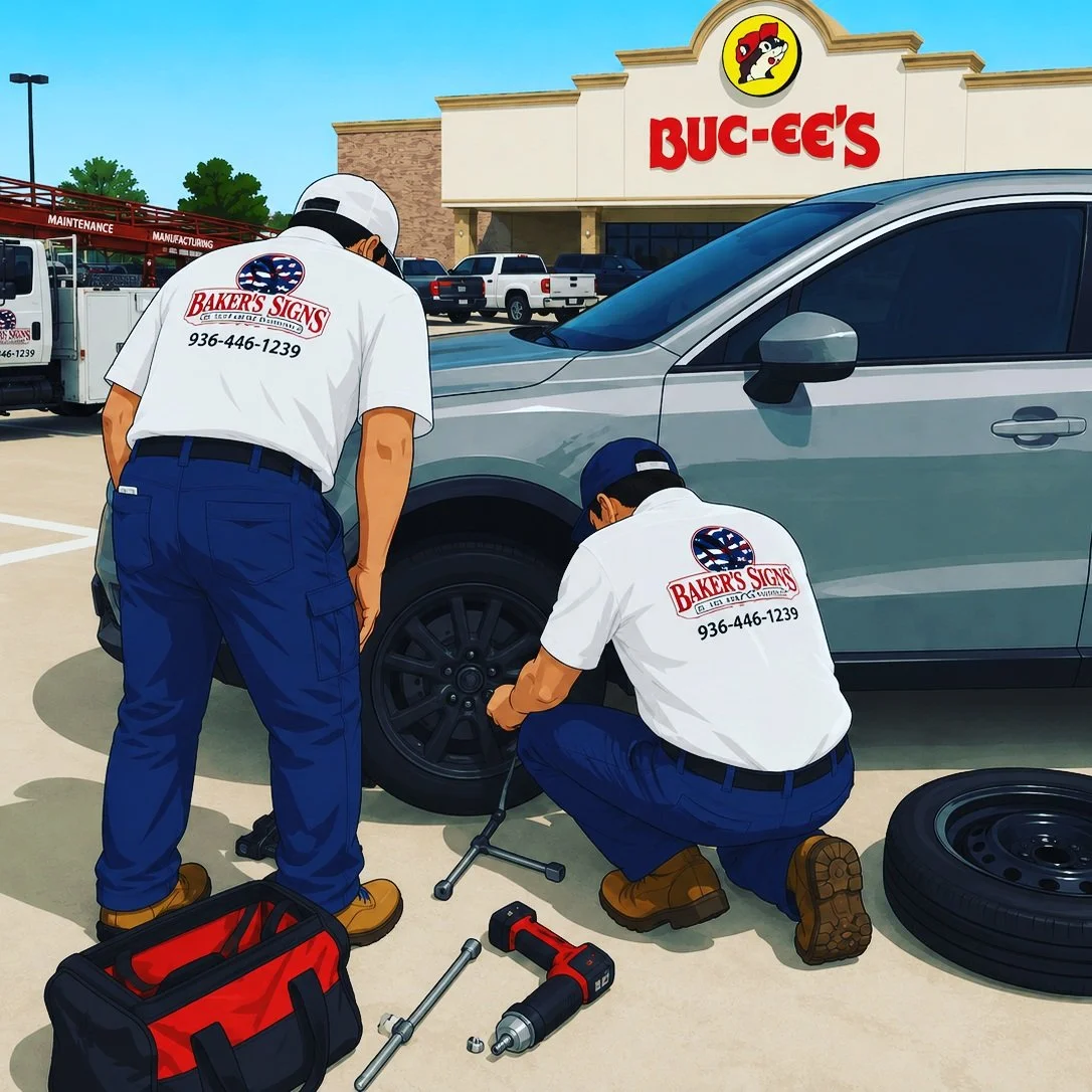 Good people make a great company.
A gentleman reached out to us to recognize two members of our installation team, Gary and Jake, for going out of their way to help his wife.

After noticing she had a flat tire, she pulled into the Buc-ee&rsquo;s par
