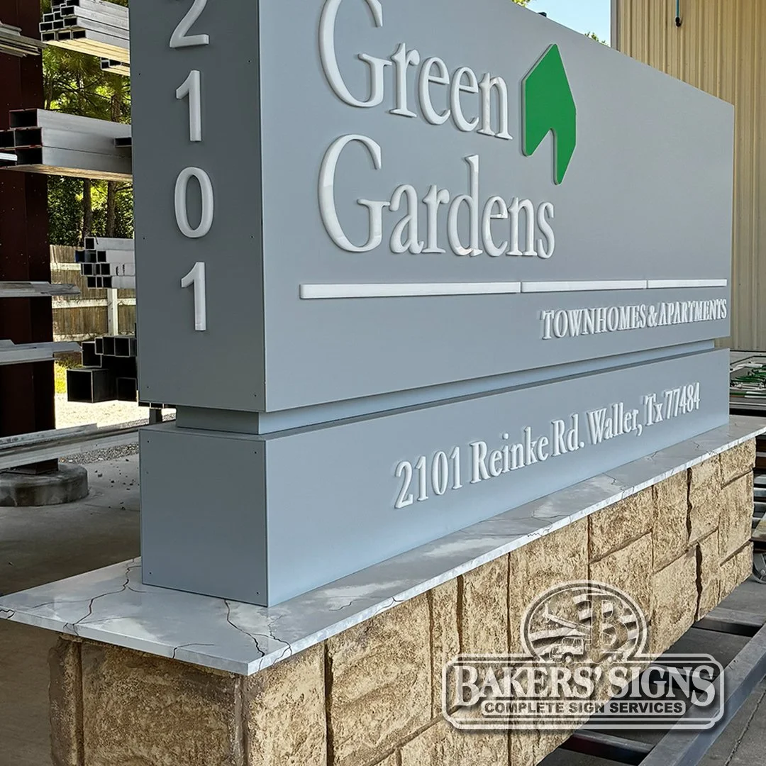 A little sneak peek...

This sign hasn't even been installed yet, and we're already excited about how it's turning out.

Hand-painted granite finish
Precision-cut acrylic push-through letters 
Built from scratch by our team

The attention to detail i
