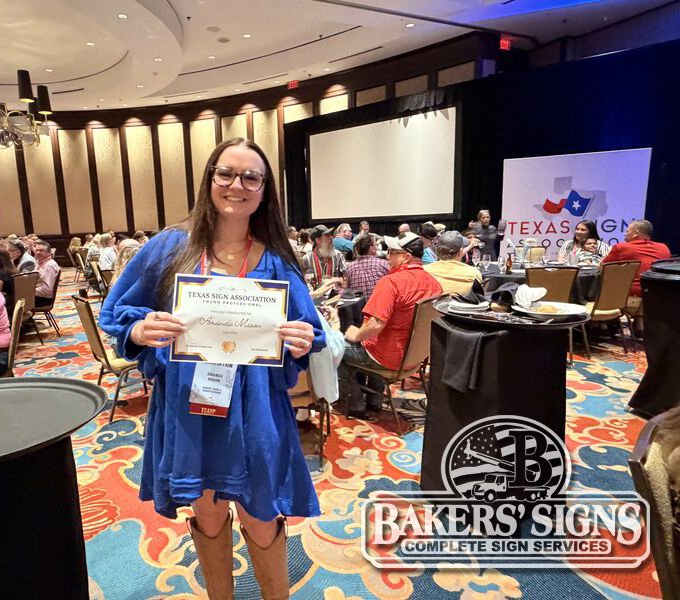 Congratulations to our Project Manager, Amanda Mason, on being selected for the 2026-2027 Texas Sign Association Young Professionals Program!

Amanda's dedication, professionalism, and commitment to delivering exceptional projects have earned her thi