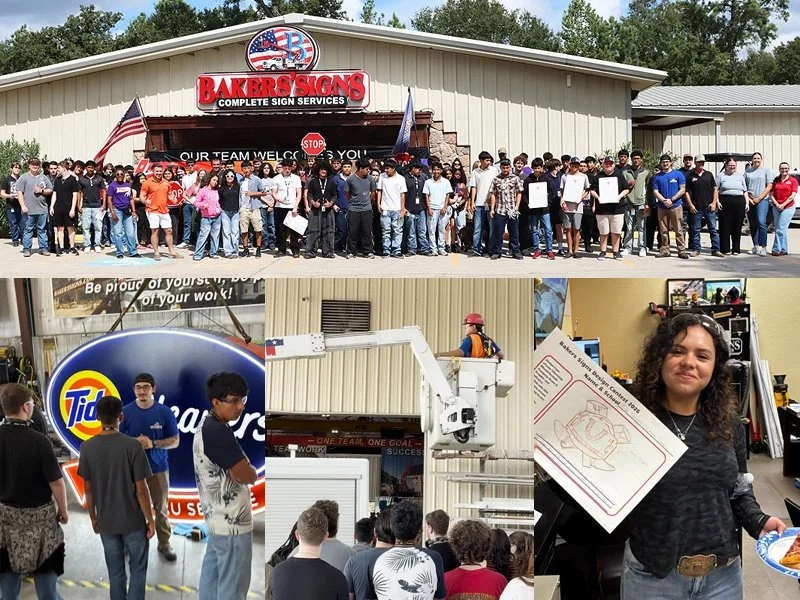 What happens when students get to step inside a real sign manufacturing facility?

Our Sign Manufacturing Day was a great opportunity for students from Washington High School, Splendora High School and Caney Creek High School to see the people, techn