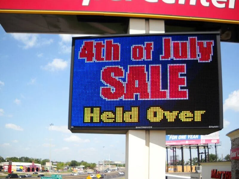 Digital Billboard for 4th of July Sale by Bakers' Signs