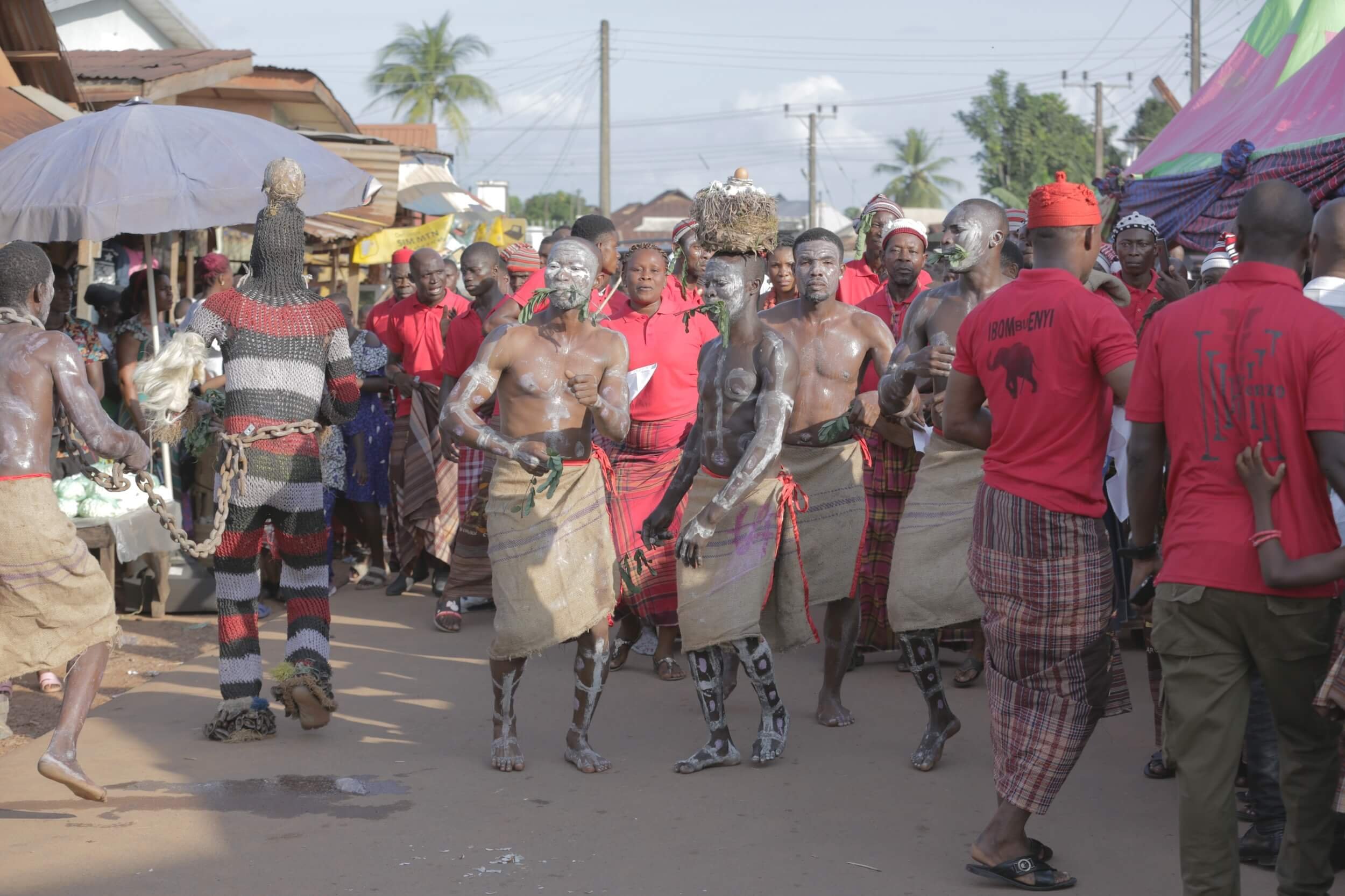 Masquerade in Arochukwu, Nigeria for feature documentary