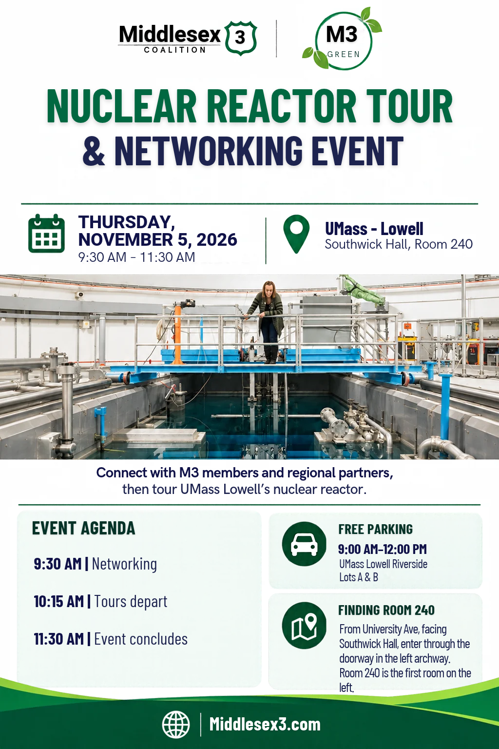 M3 Green's Nuclear Reactor Tour &amp; Networking Event