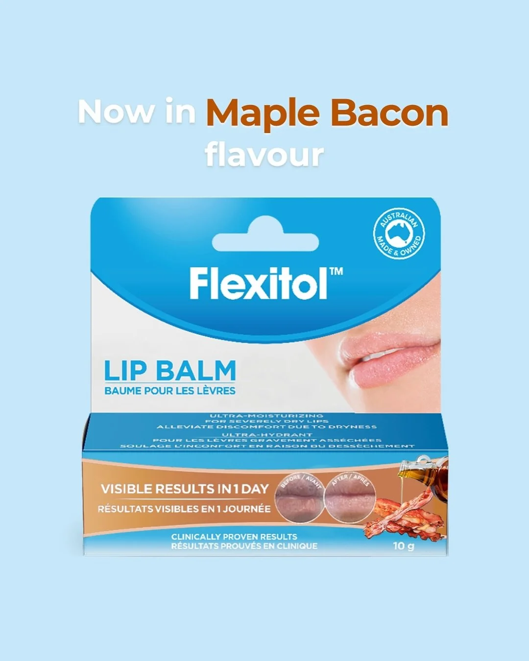 April Fools Product Edit (Social) //
Original product render provided by Flexitol Canada //
Food graphic sourced from Canva 