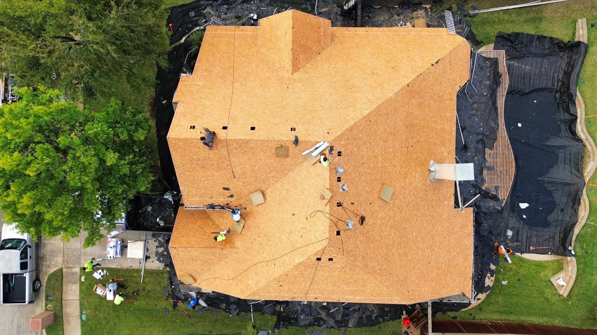 When we strip a roof, we don&rsquo;t just stop at the top layer; we go all the way down to the decking.  We&rsquo;ve encountered multiple roofs with two, sometimes even three, layers of old felt hiding underneath.

It might look fine from the surface