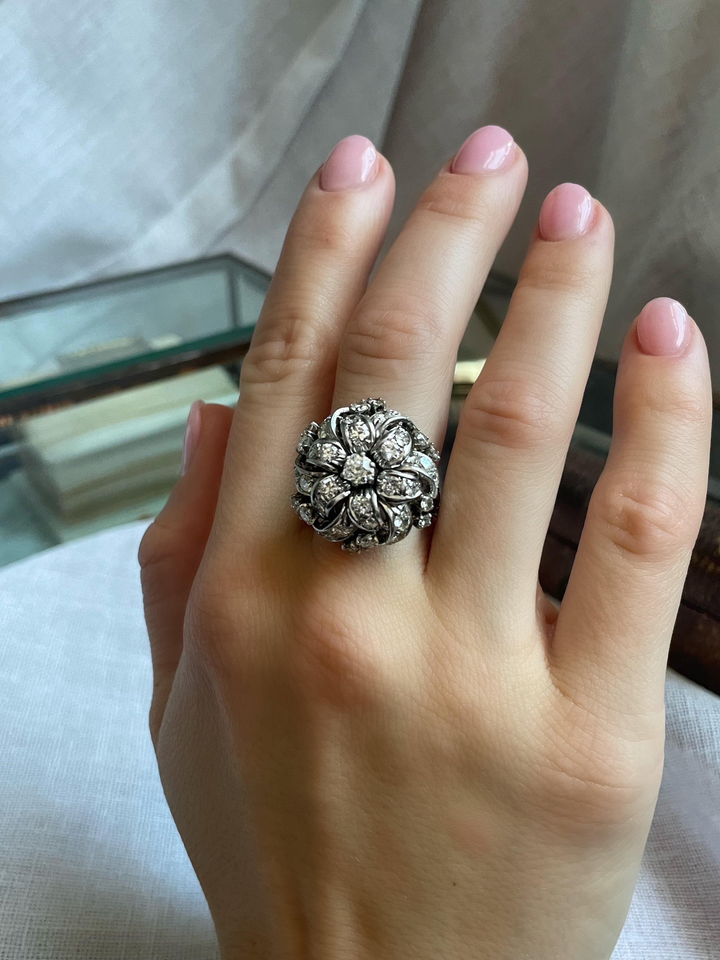 Vintage, Diamond Bombe Cocktail Ring