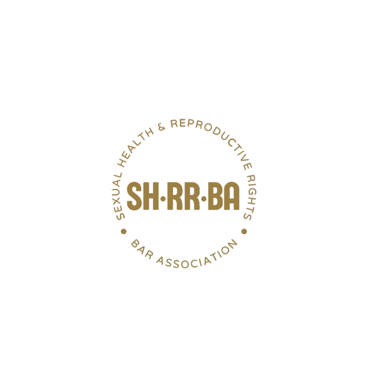 Logo of the Sexual Health & Reproductive Fights Bar Association with the initials SH·RR·BA in the center, surrounded by the organization’s full name in a circular arrangement.