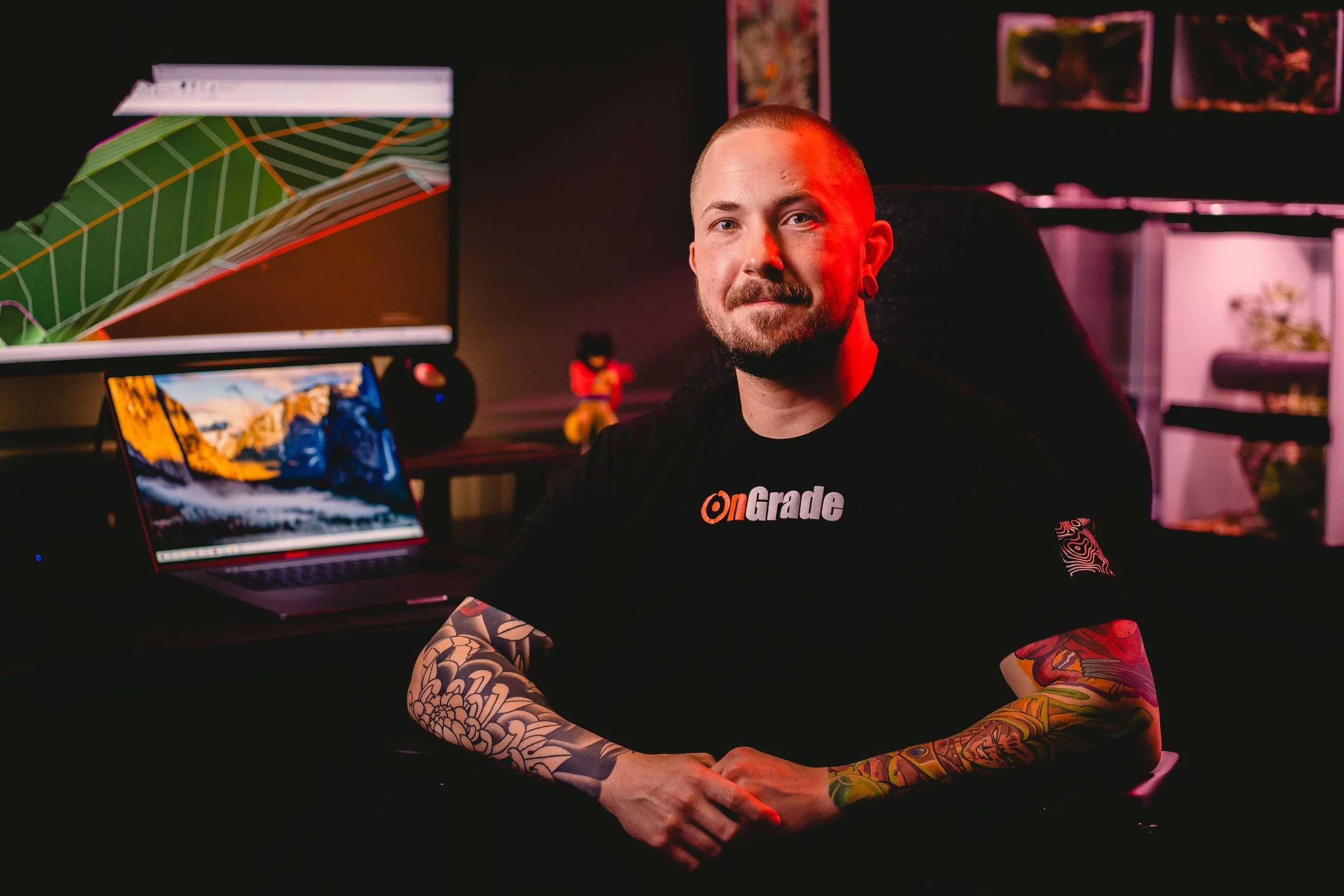 OnGrade project engineer developing 3D GPS machine control models for civil construction