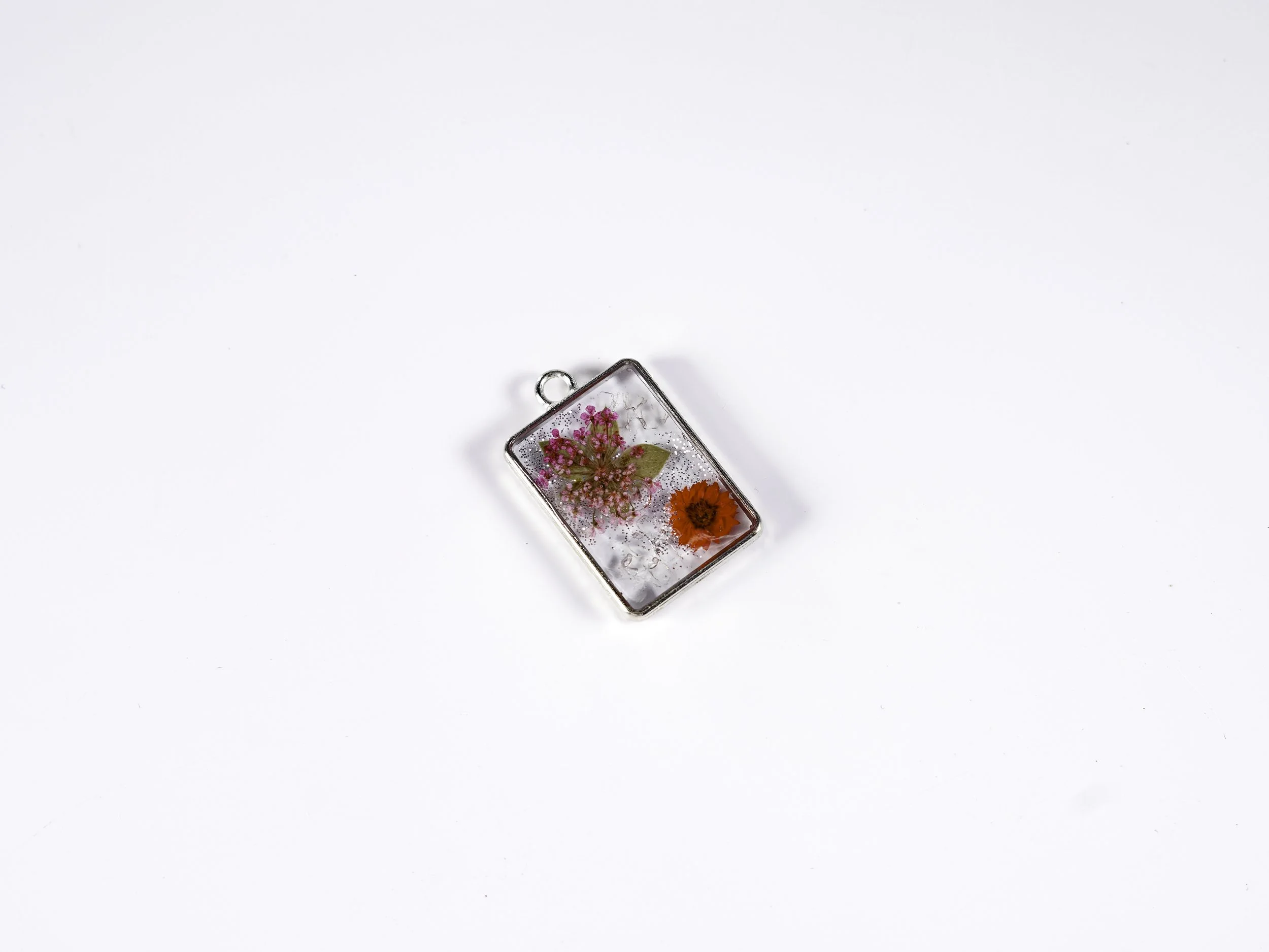 Snake Shed Pendant with Flowers