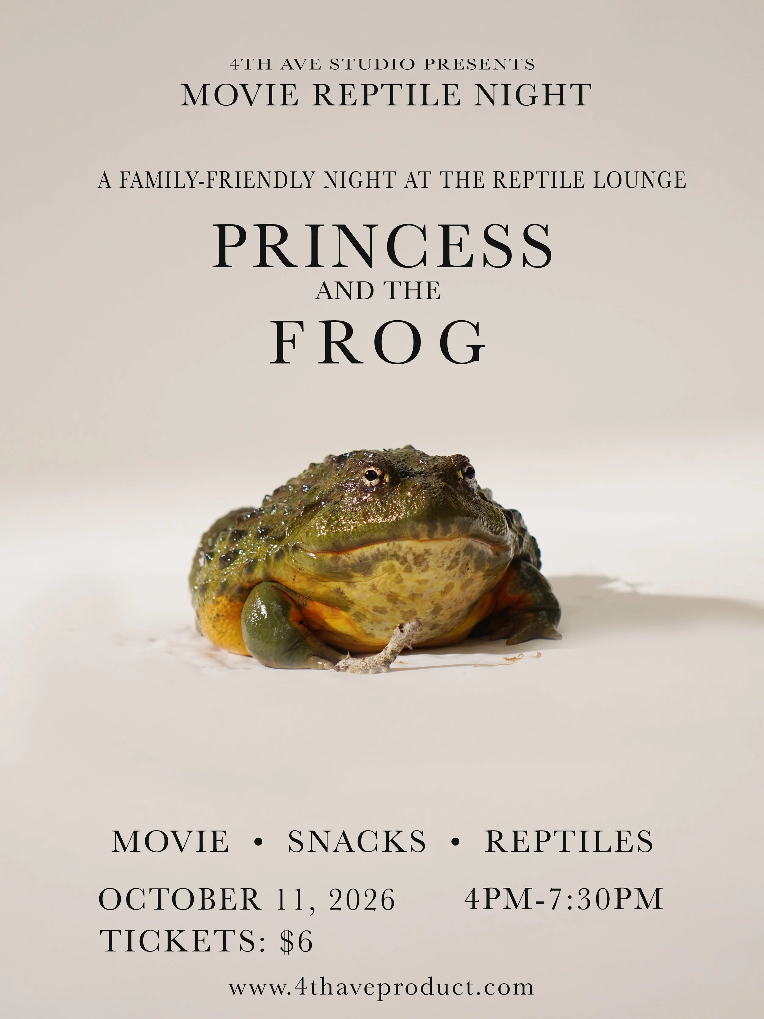 Movie Reptile Night: Princess and the Frog