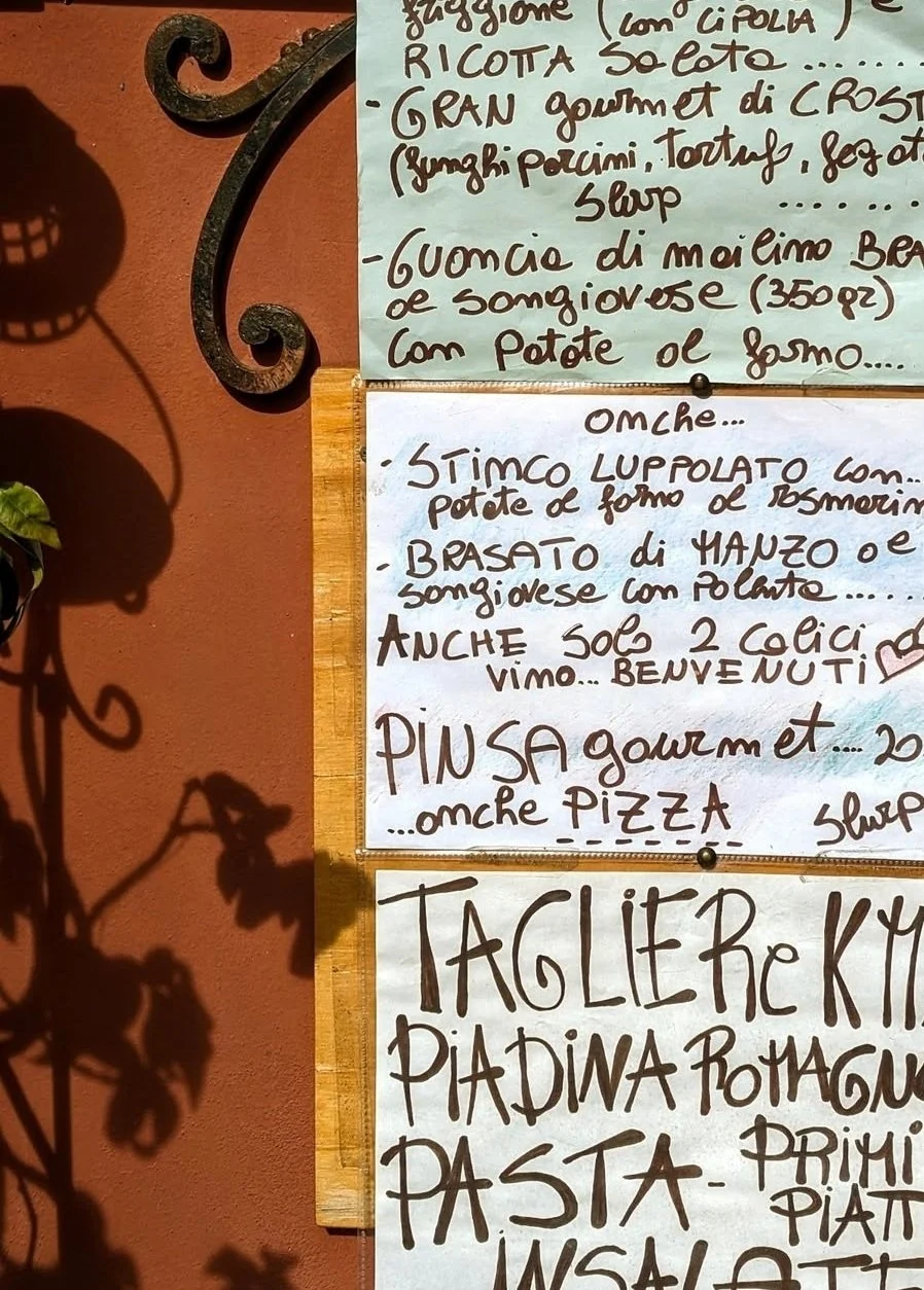 menu in Brisighella