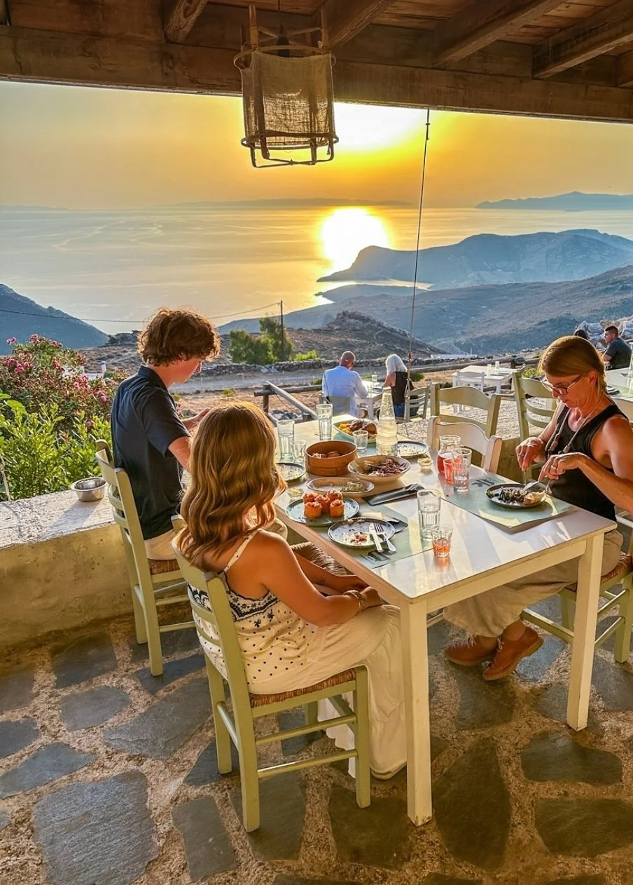 dinner sunset syros
