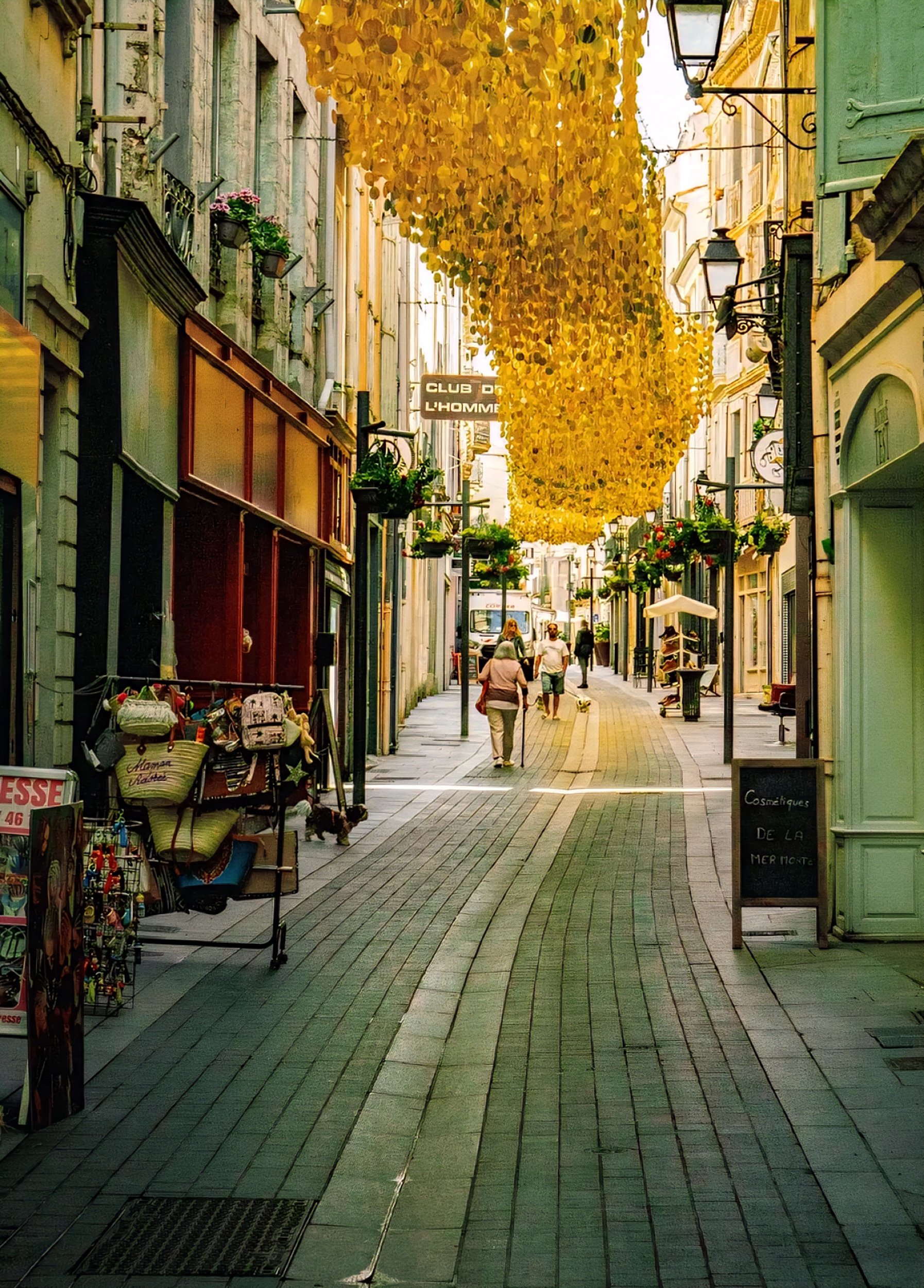 street with shops in Béziers