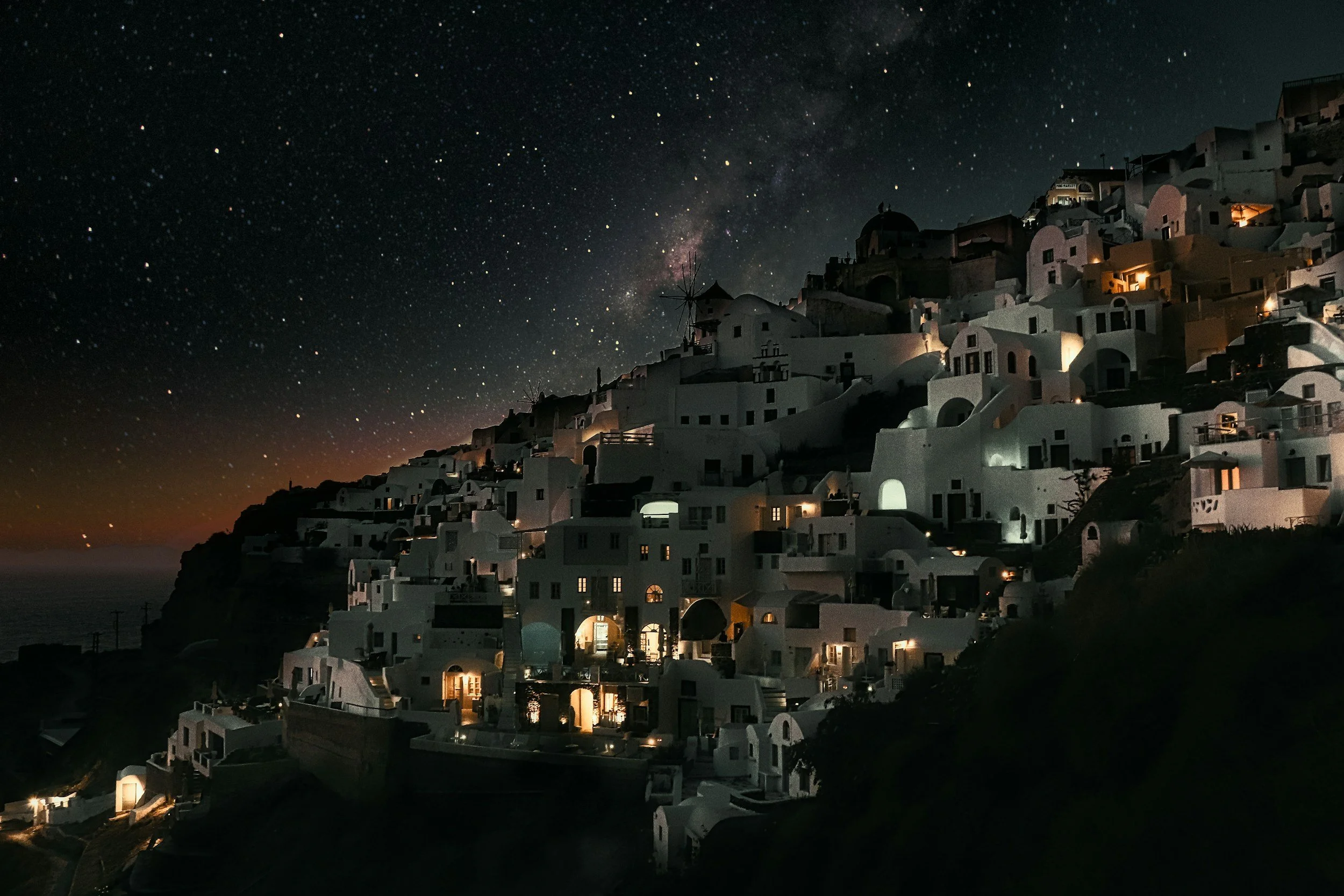 santorini night