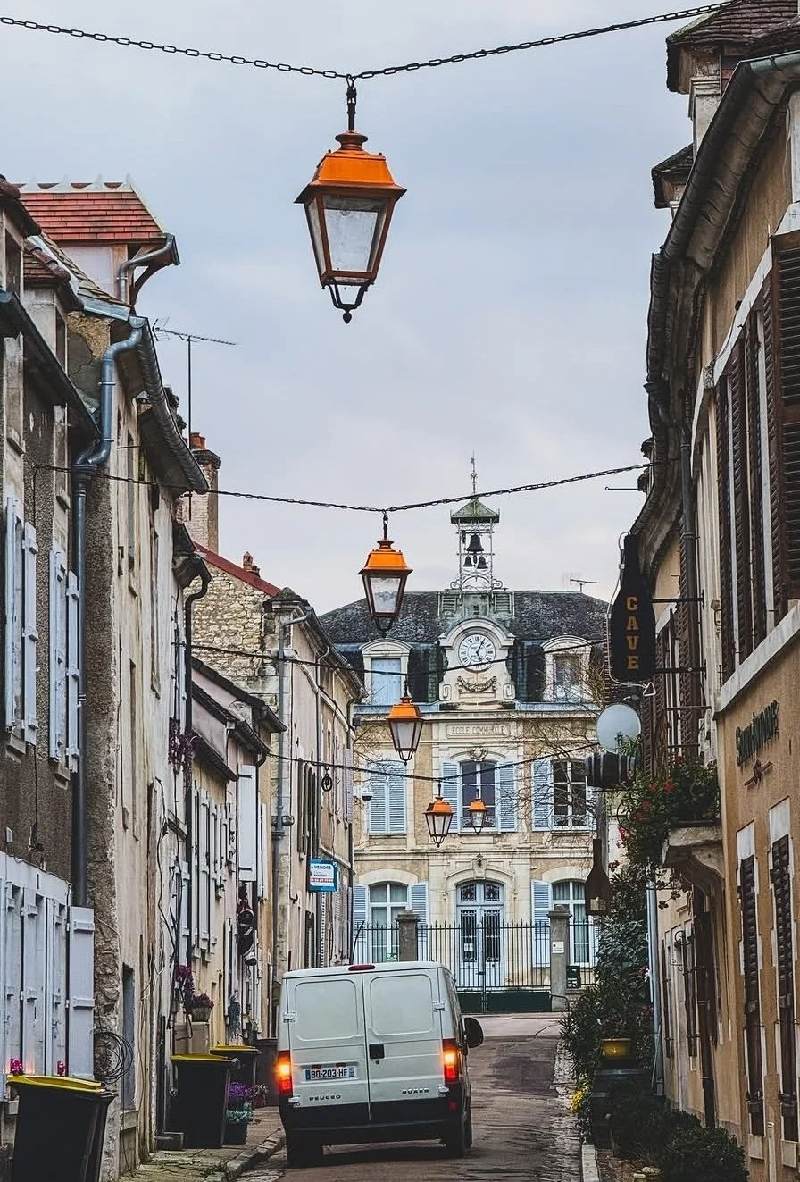 chablis street in autumn