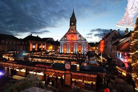 montbeliard christmas lights from above