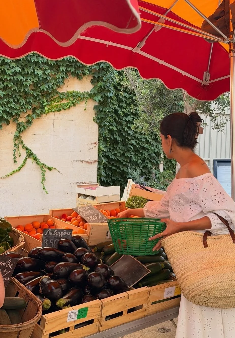 market stand provence france