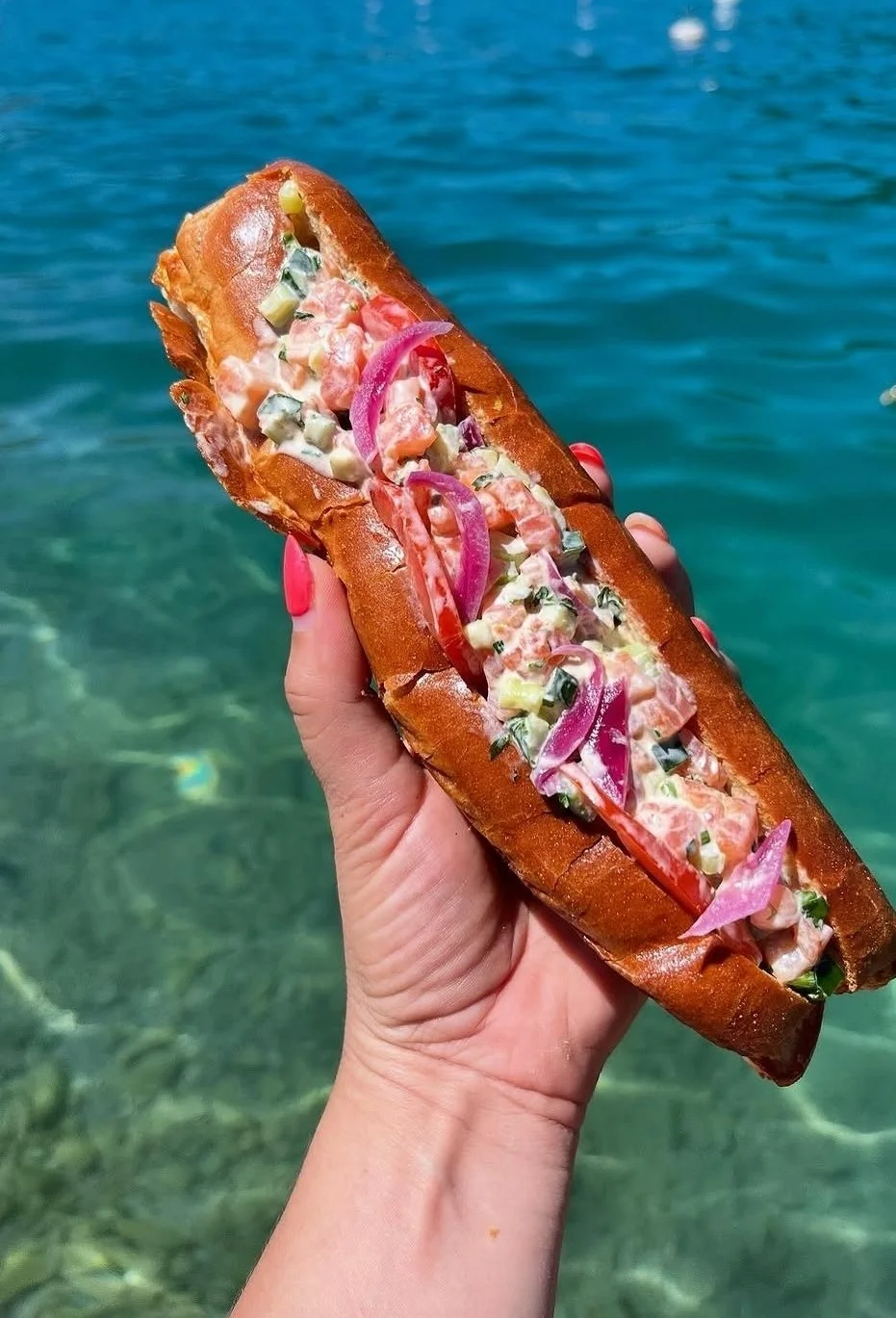 Talloires lunch by the sea