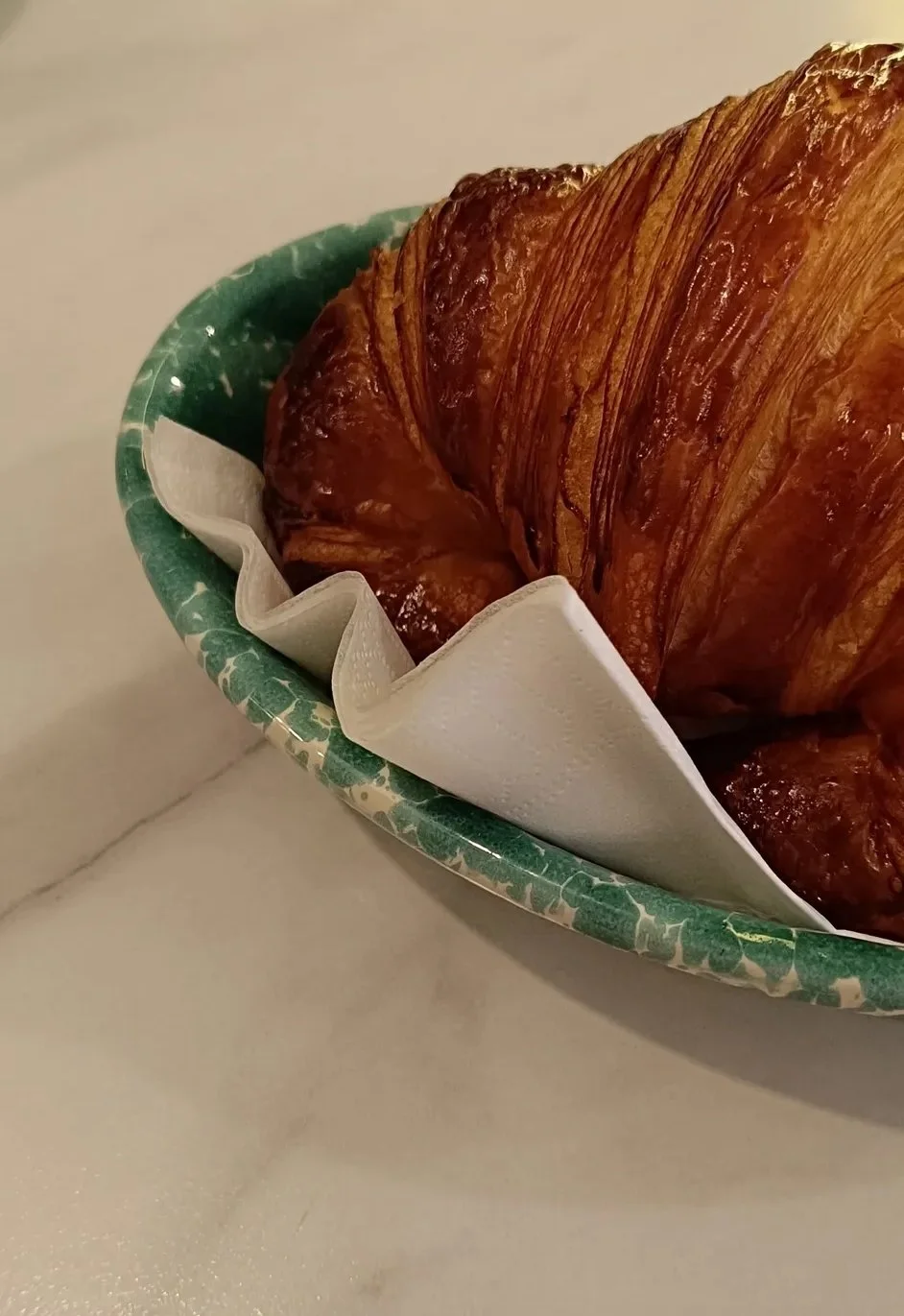 Criossant france winter cafe