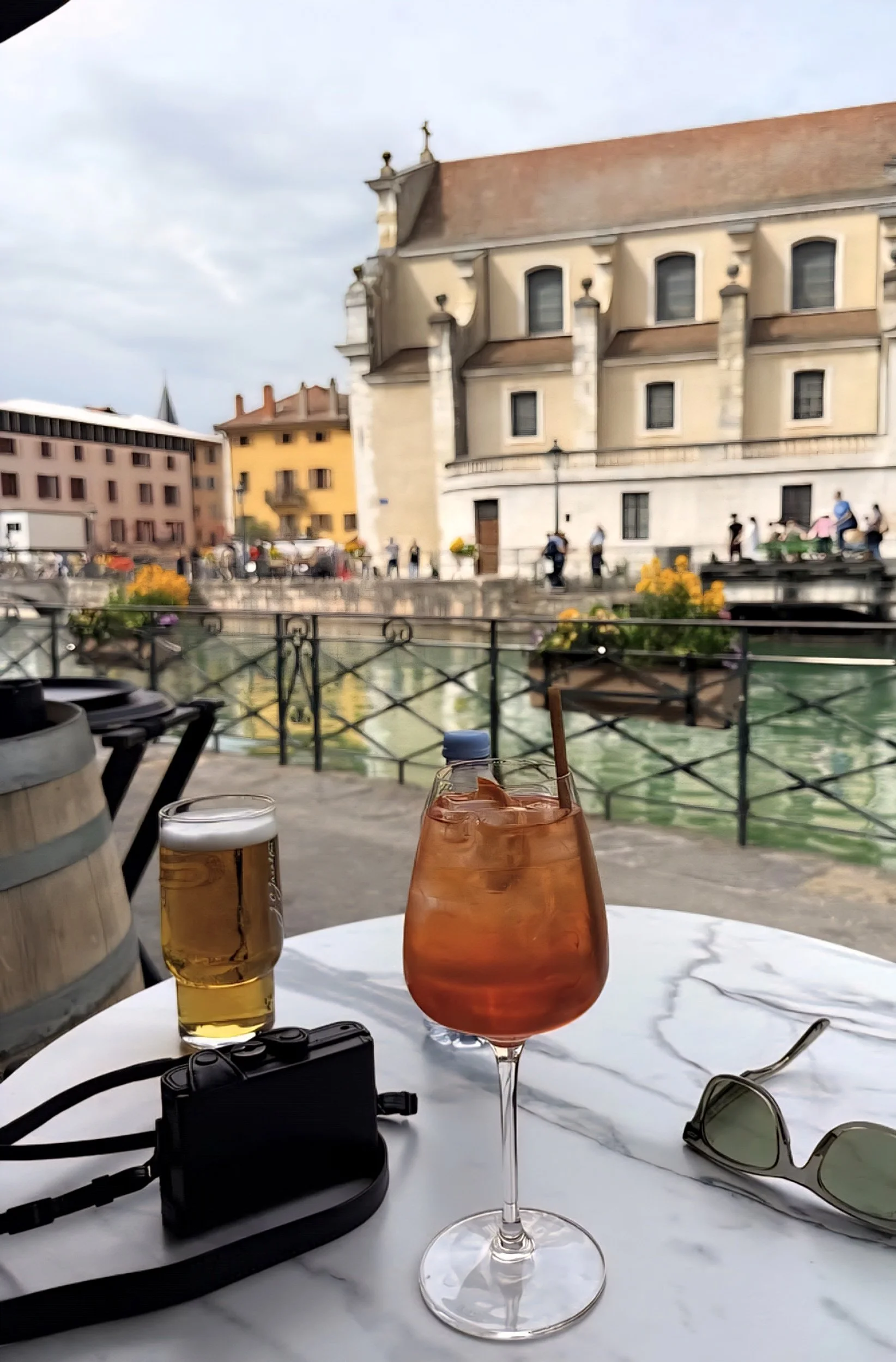 Dinner drinks in Annecy
