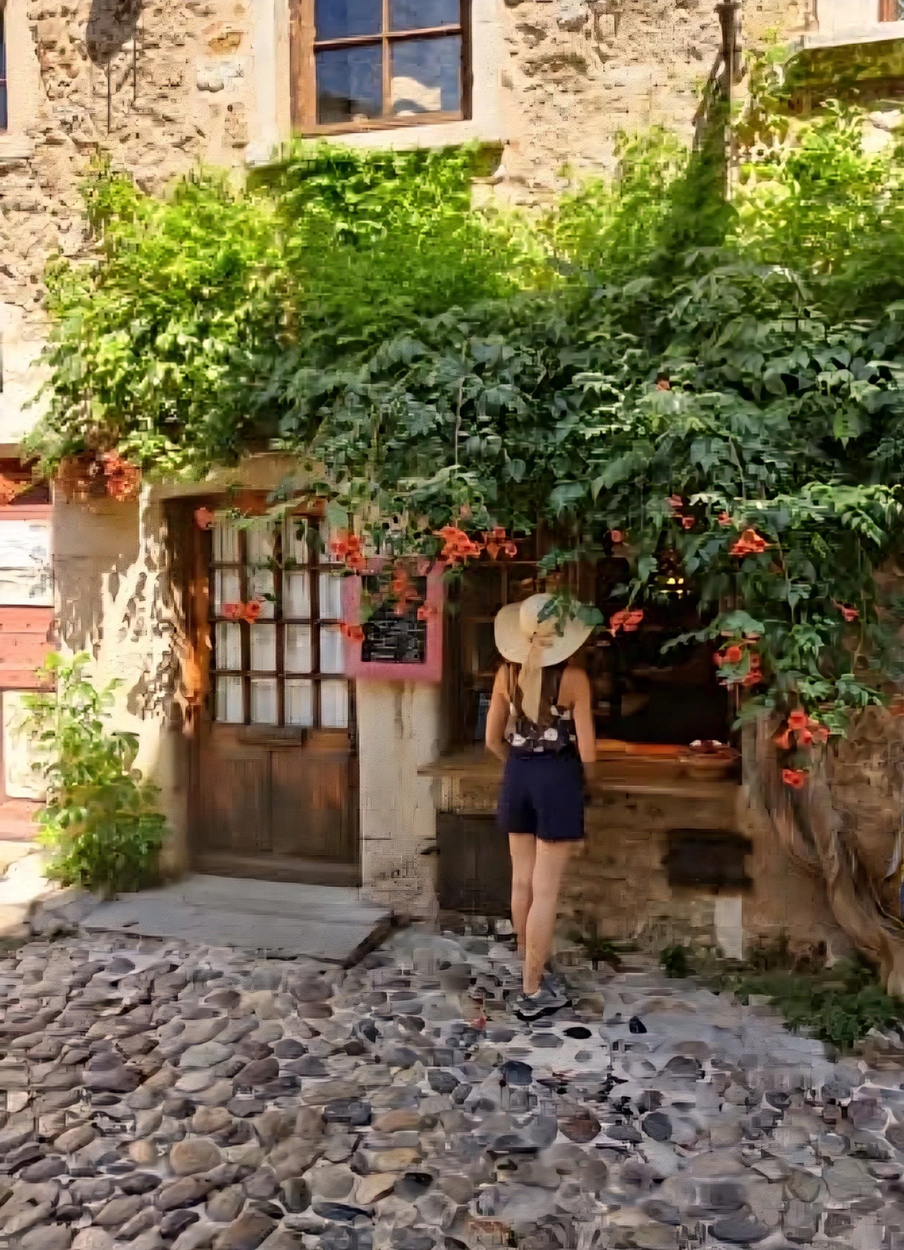 Pérouges street summer
