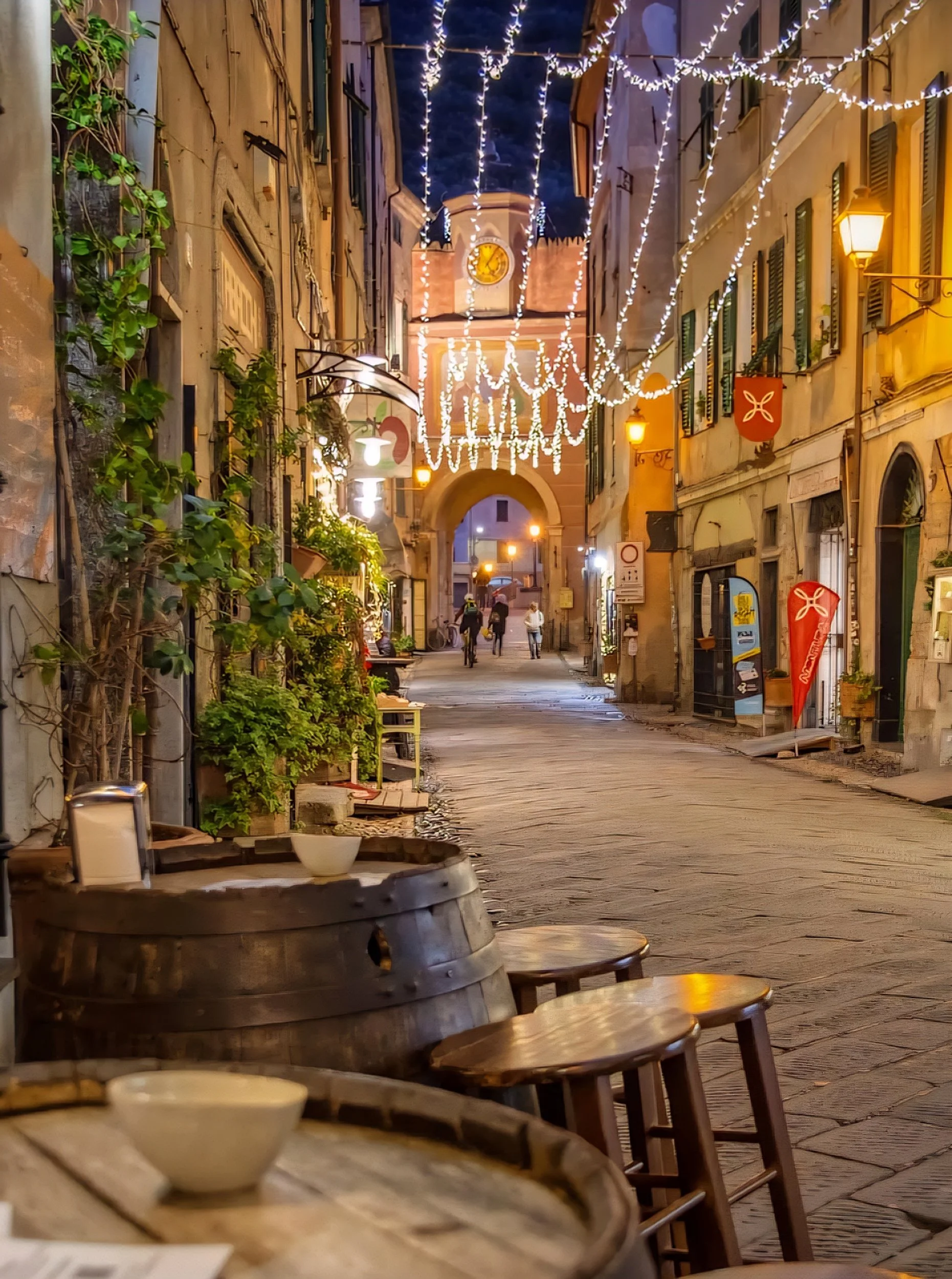 street evening liguria