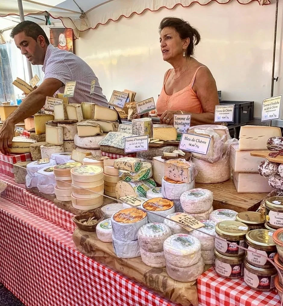 Cheese stand Nyons market