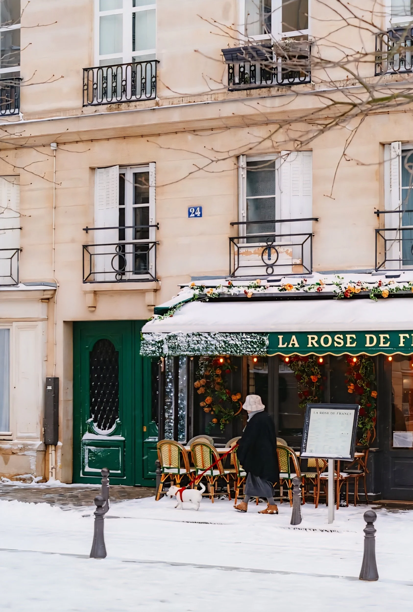Cozy winter street in provence