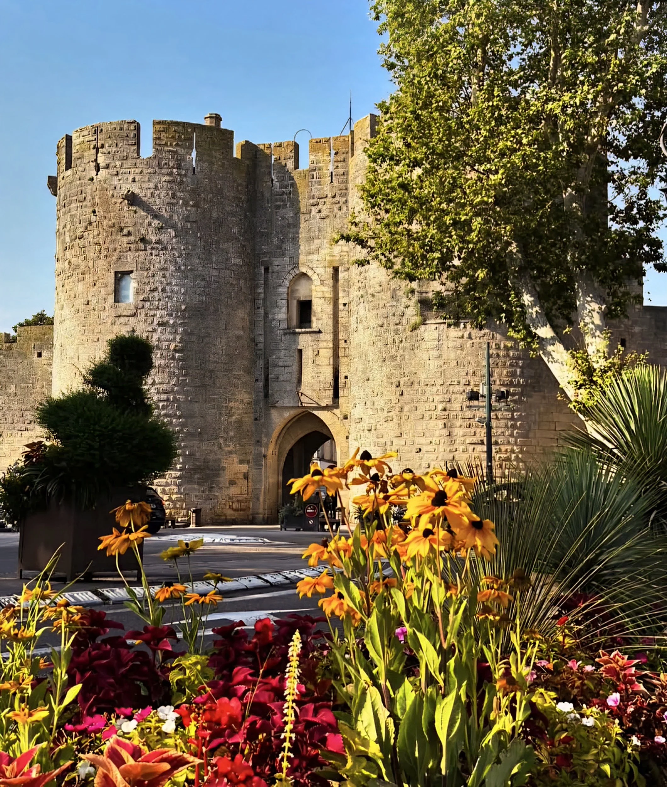 french castle in spring