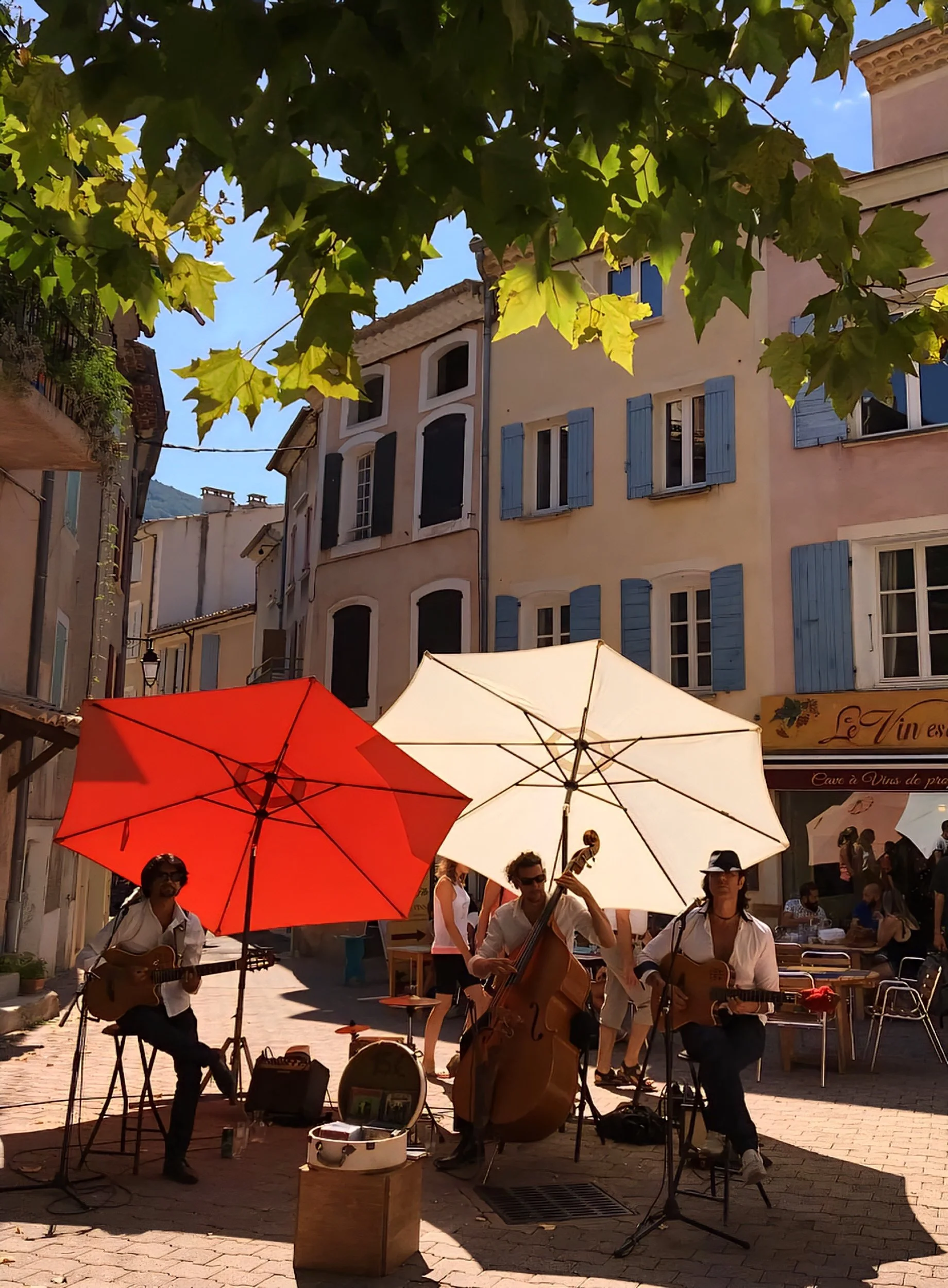 Nyons market musicians