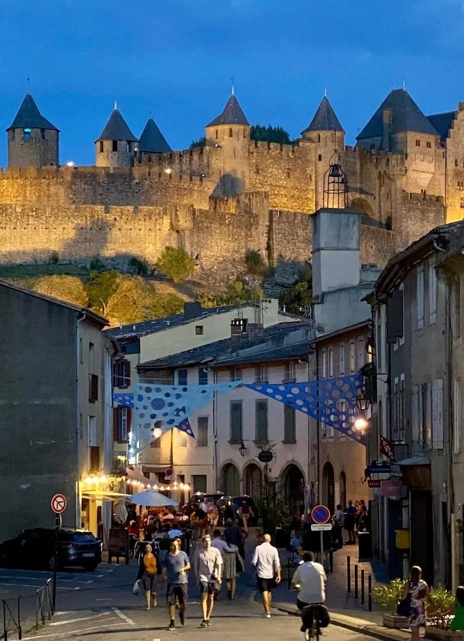 Carcassonne: evening medieval citadel