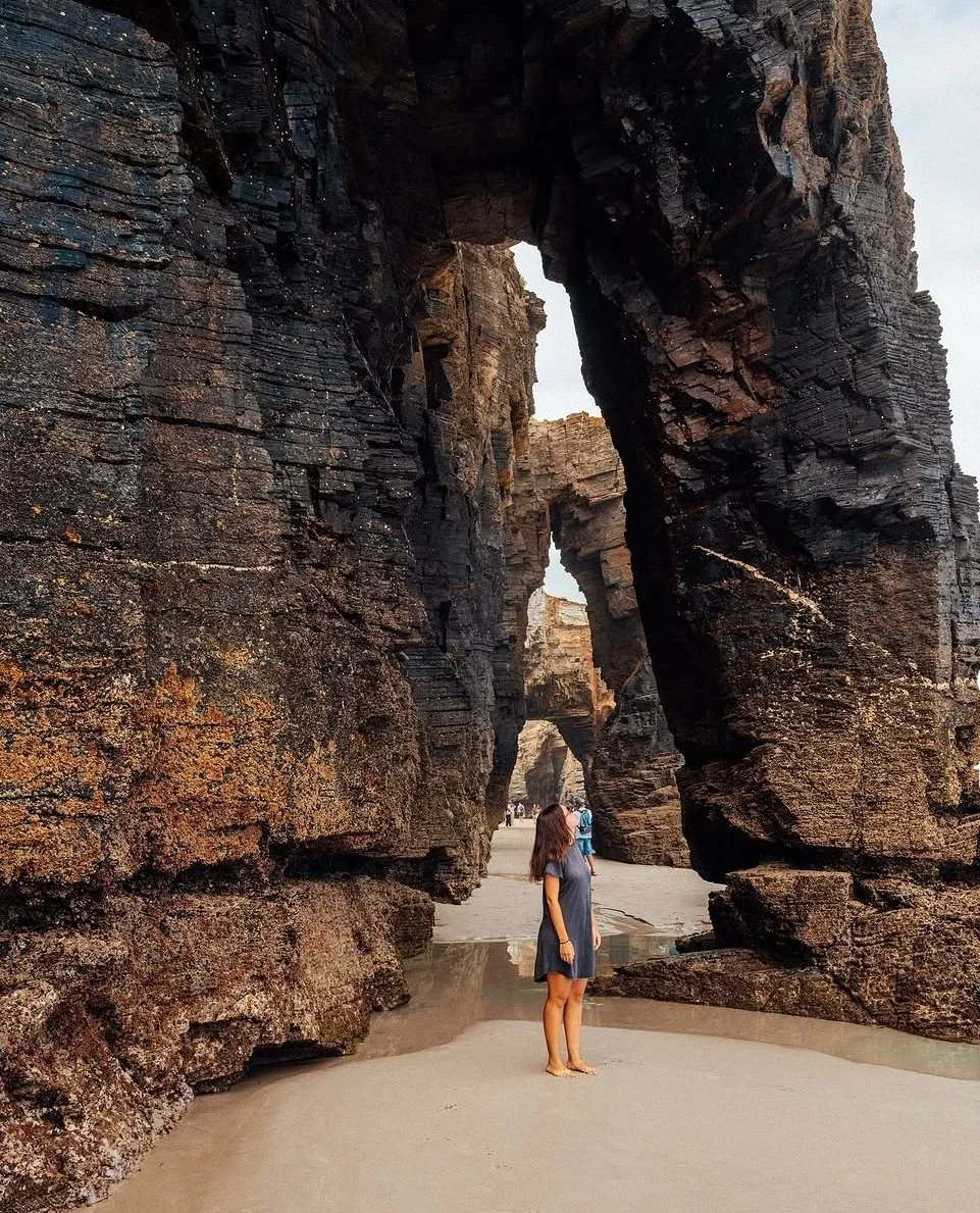 sightseeing on the beach in Ribadeo