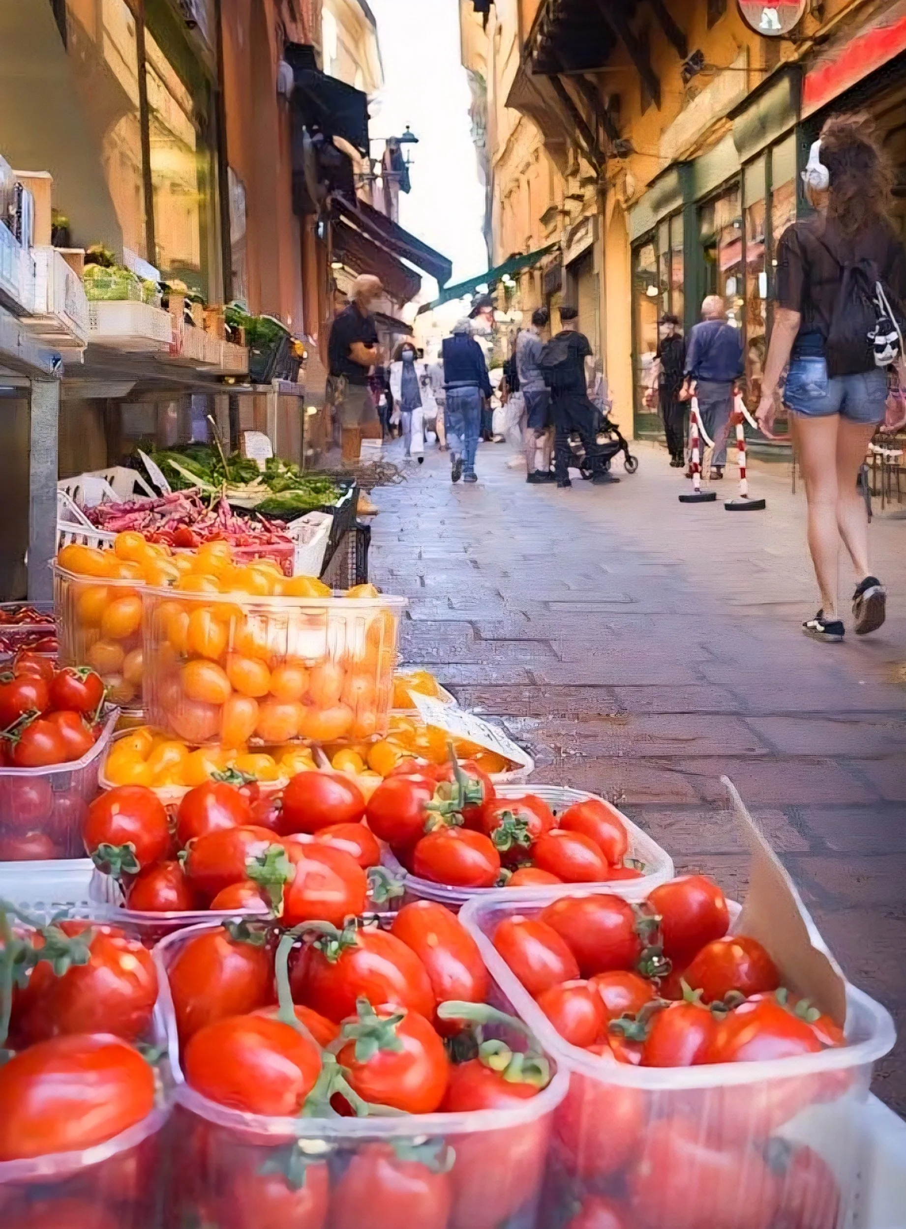 street market in italy